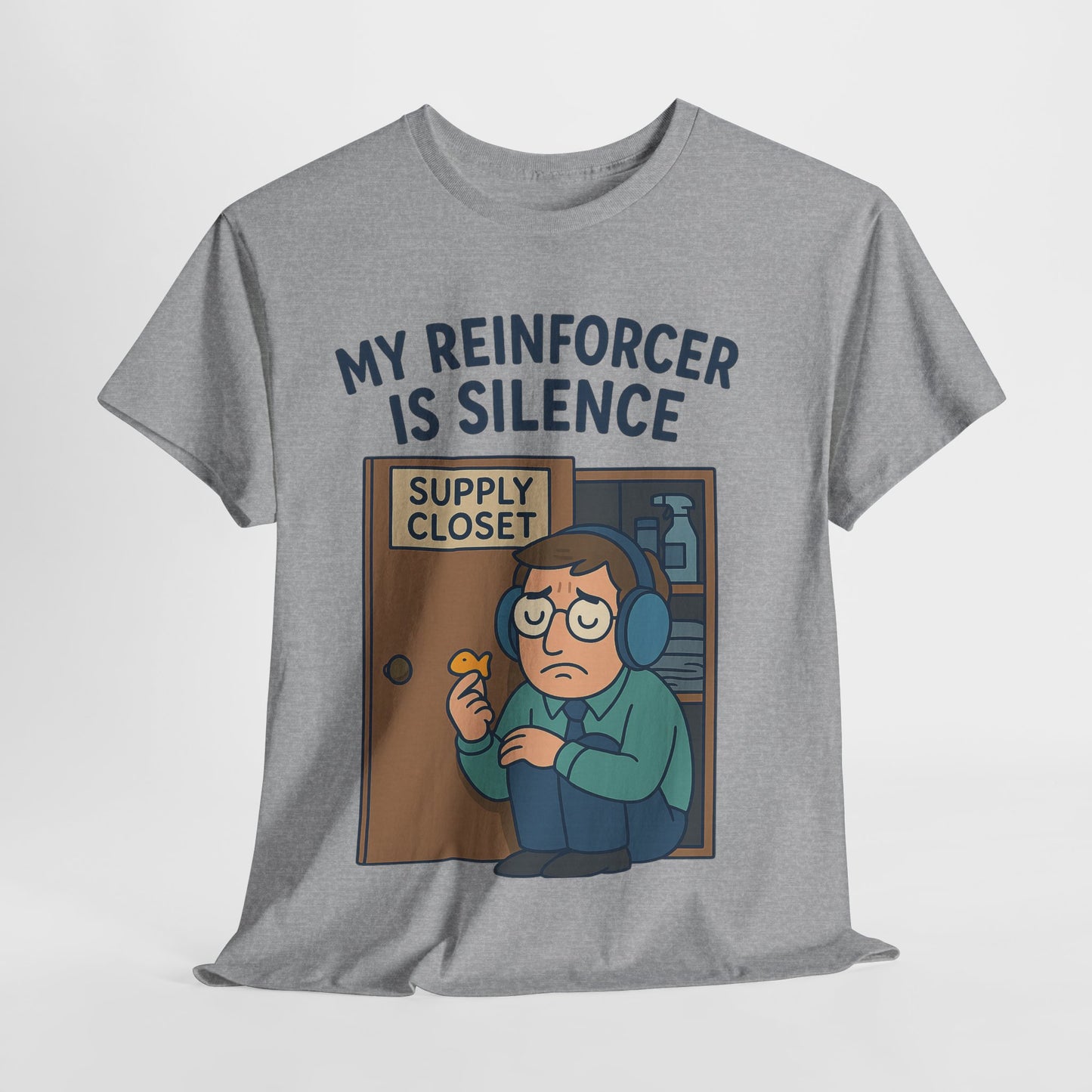 Funny RBT ABA Therapist Tee – Hiding in Closet Graphic – Behavior Technician Humor Shirt