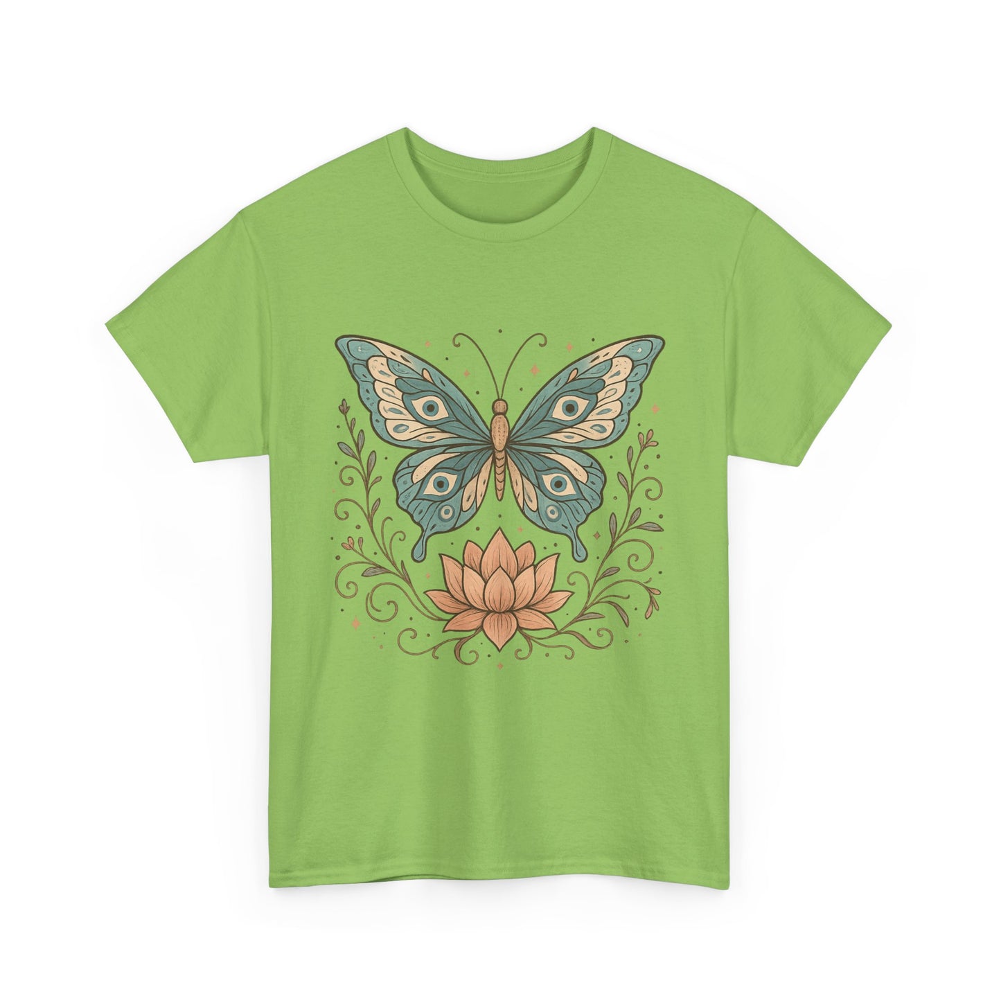 Boho Butterfly Tee, Nature Lover Shirt, Unisex Cotton T-Shirt for Gifts Bohemian Style Apparel
