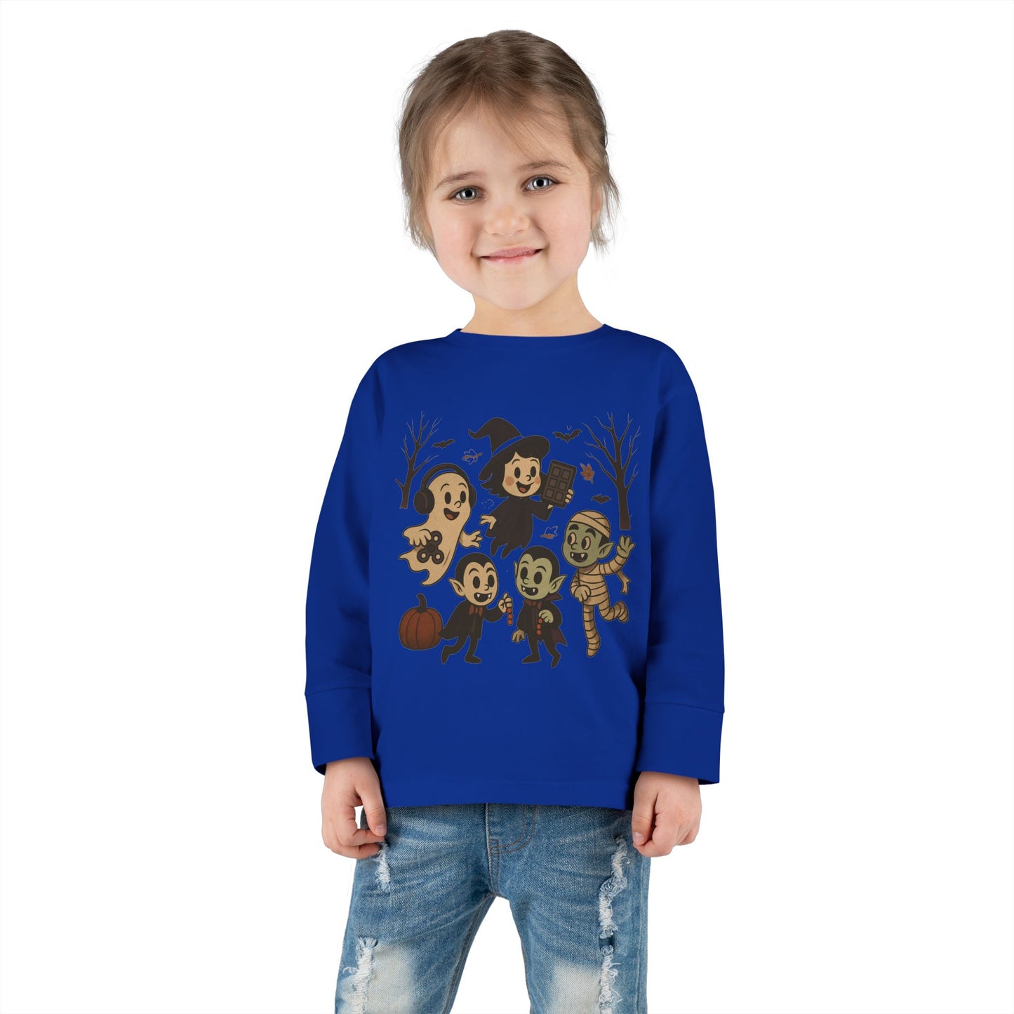 Halloween Toddler Long Sleeve Tee, Cute Ghosts and Monsters Kids Shirt, Toddler Halloween Costume, Trick or Treat Top, Spooky Gift for [...]