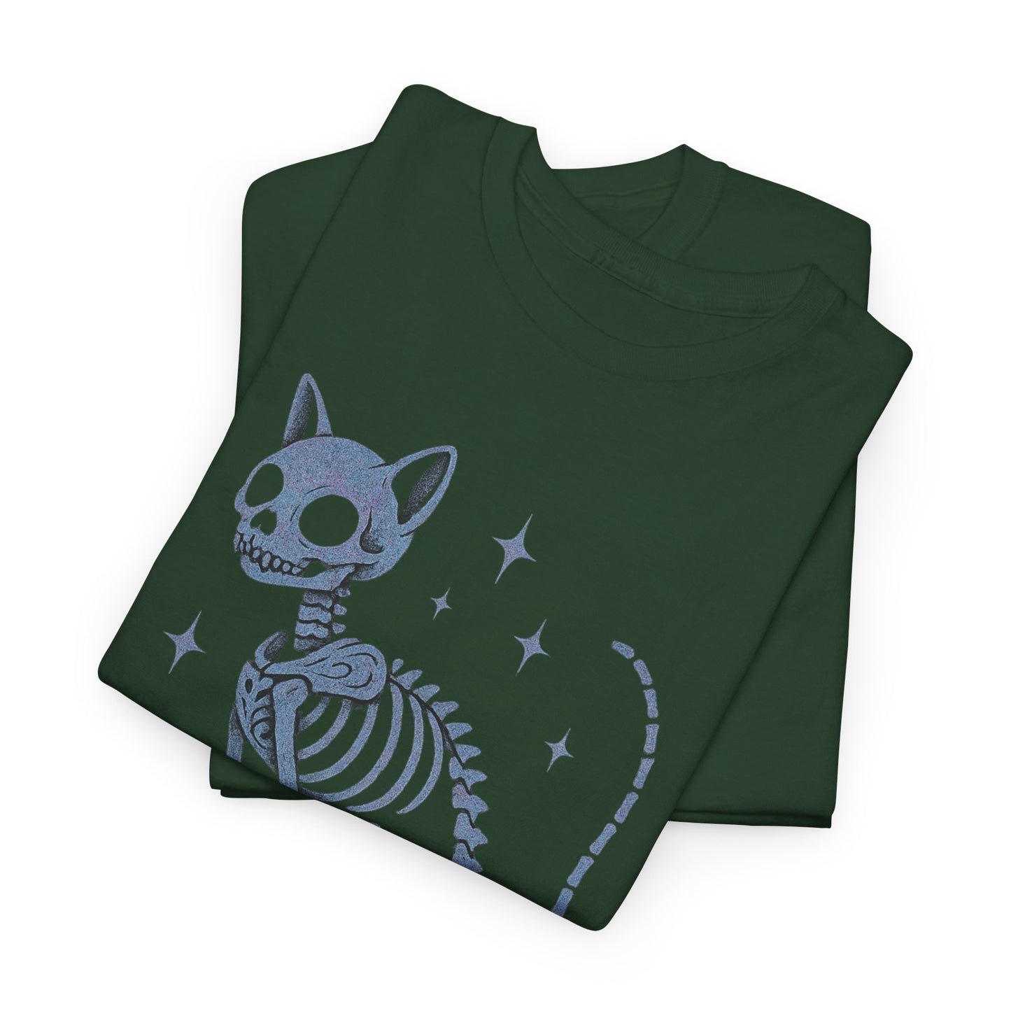Purranormal Activity Cat Skeleton Tee, Unisex Halloween Shirt, Cute Cat Lover Gift, Spooky Graphic Tee, Casual Festive Wear