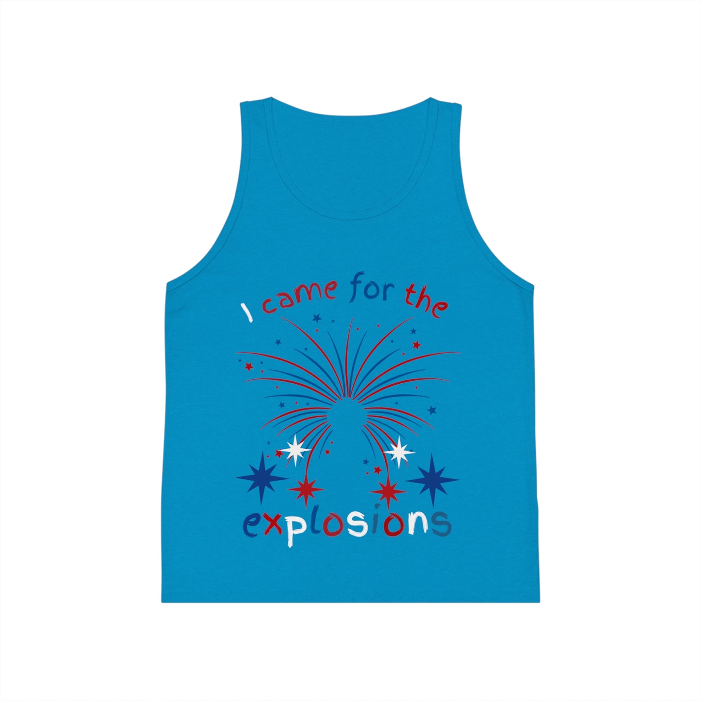 4th of July Kid's Tank Top, Fireworks Tank, Independence Day Outfit, Celebration Wear
