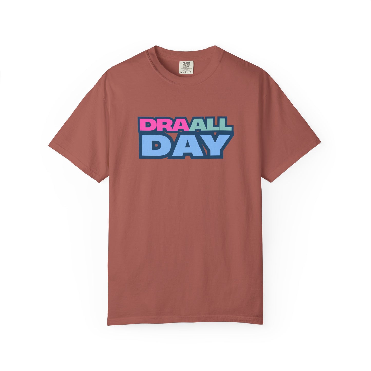 RBT BCBA Comfort Colors T-Shirt with 'DRA ALL DAY' Graphic, Casual ABA Tee, Gift for Therapist, Fun Statement Shirt