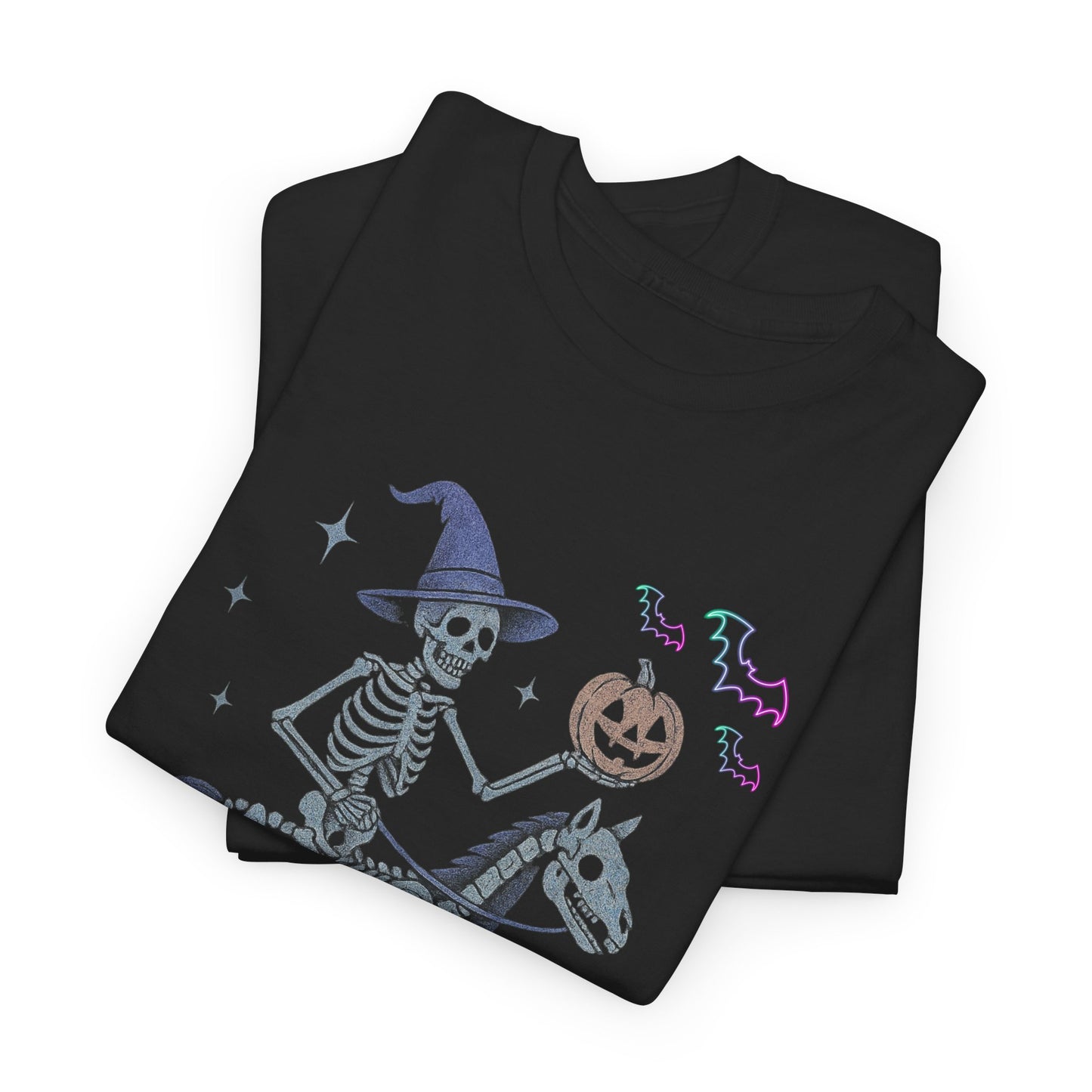 Halloween Skeleton Tee, Funny Halloween Shirt, Unisex Creepy Cotton Tee, Trick or Treat Yo Self Shirt, Halloween Party Apparel