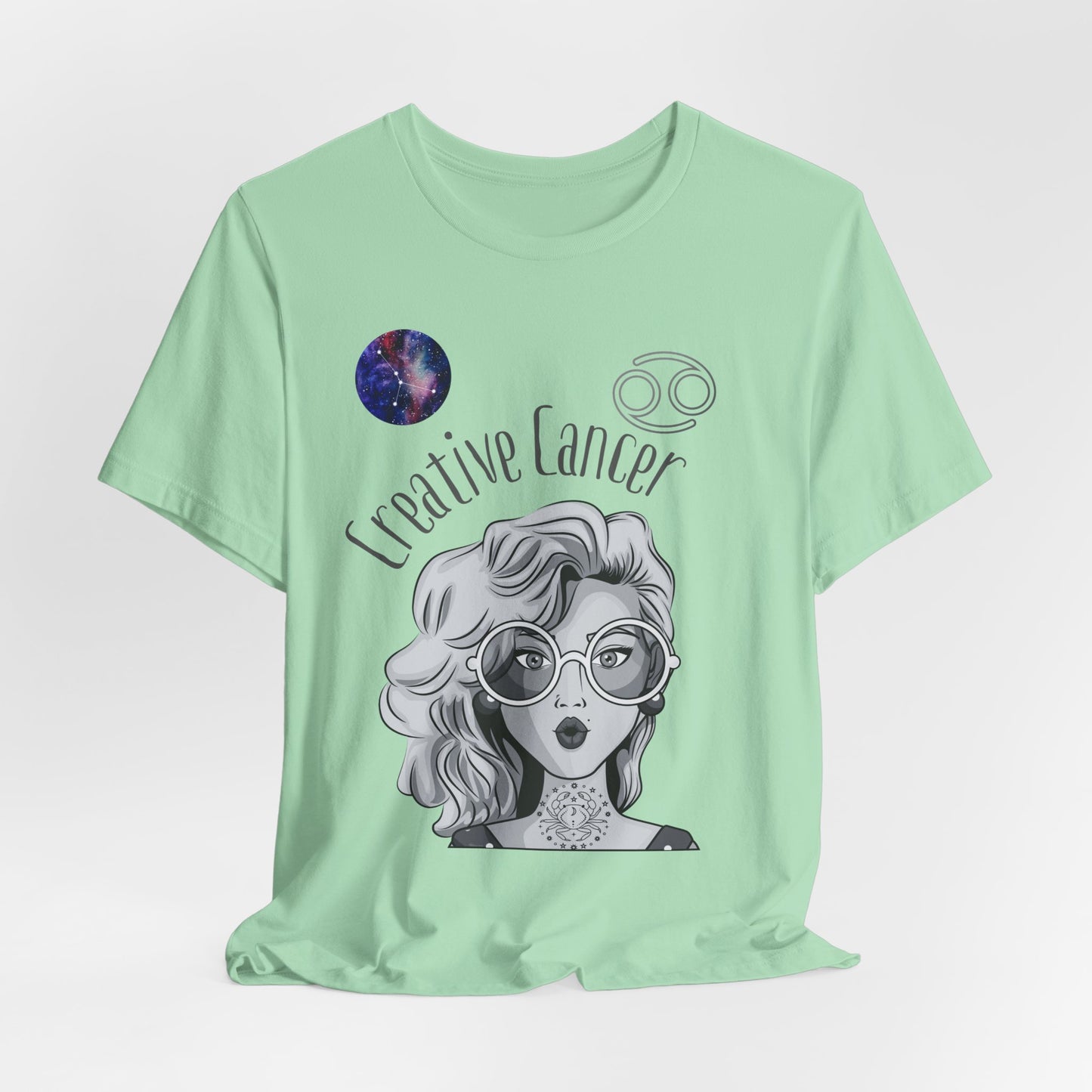 Cancer Zodiac T-Shirt: Astrological Short Sleeve Tee for Women, Horoscope Inspired Gift