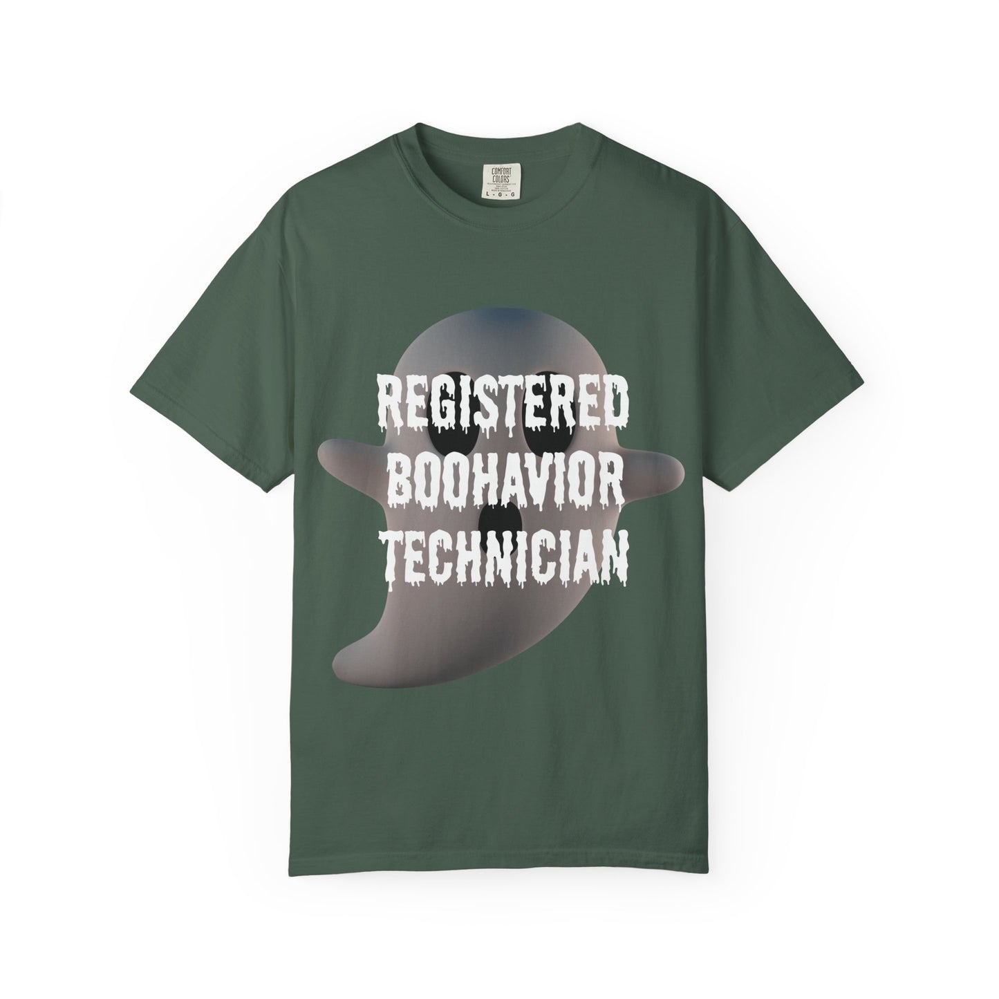 Ghostly RBT Humor Unisex Tee - Registered Boo-Havior Technician - Funny Gift for Halloween, Comic Fans, Ghost Lovers, Casual Wear
