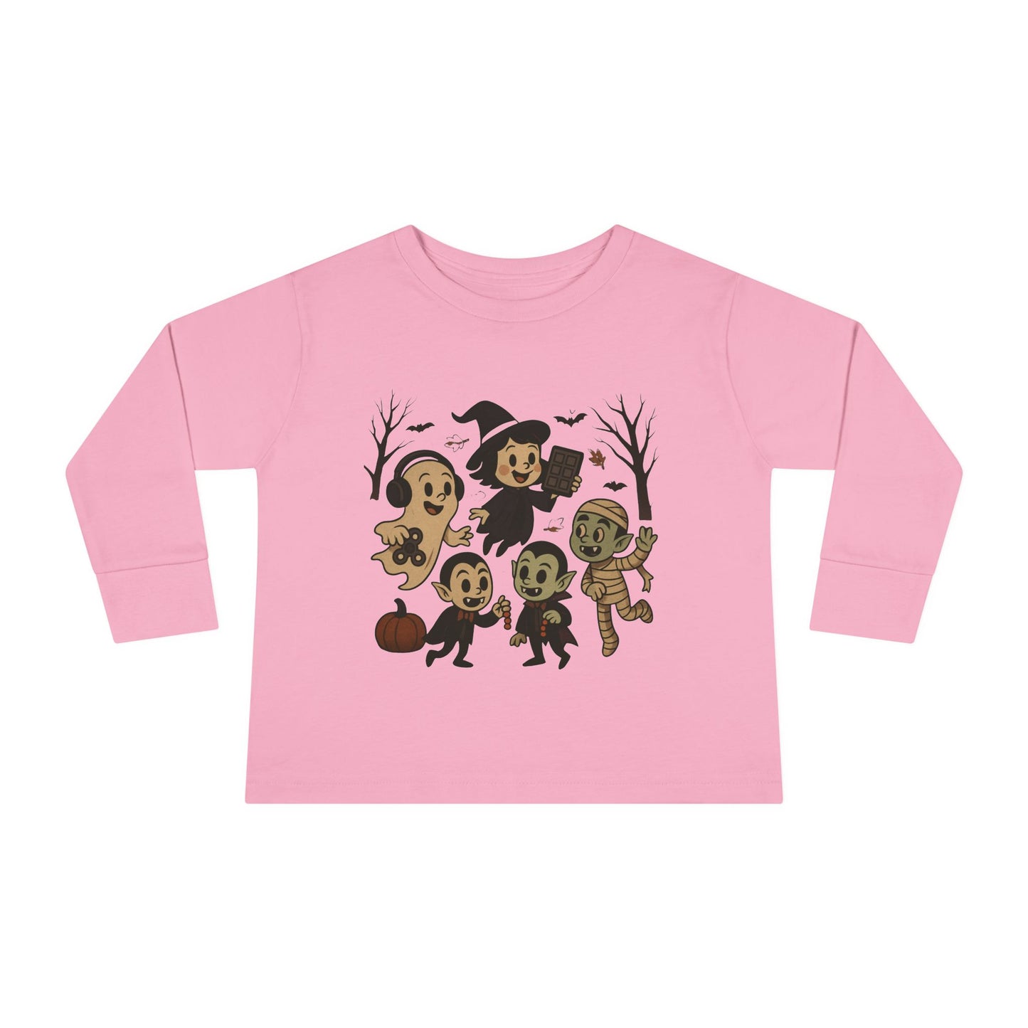 Halloween Toddler Long Sleeve Tee, Cute Ghosts and Monsters Kids Shirt, Toddler Halloween Costume, Trick or Treat Top, Spooky Gift for [...]