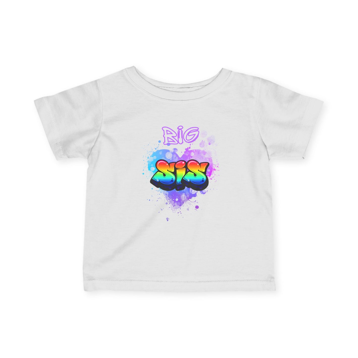 Toddler Tee 'Big Sis' Graffiti Style, gift for New big sister