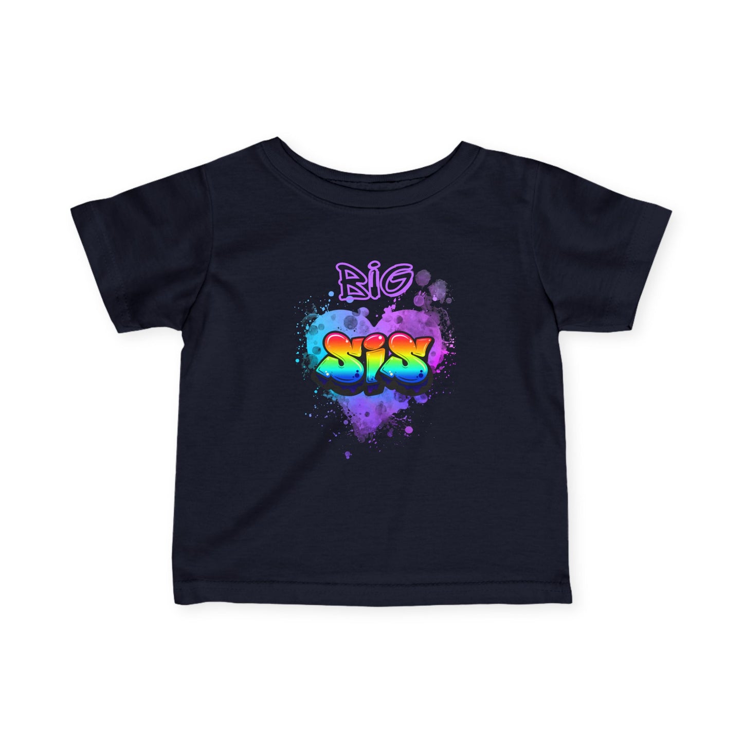 Toddler Tee 'Big Sis' Graffiti Style, gift for New big sister