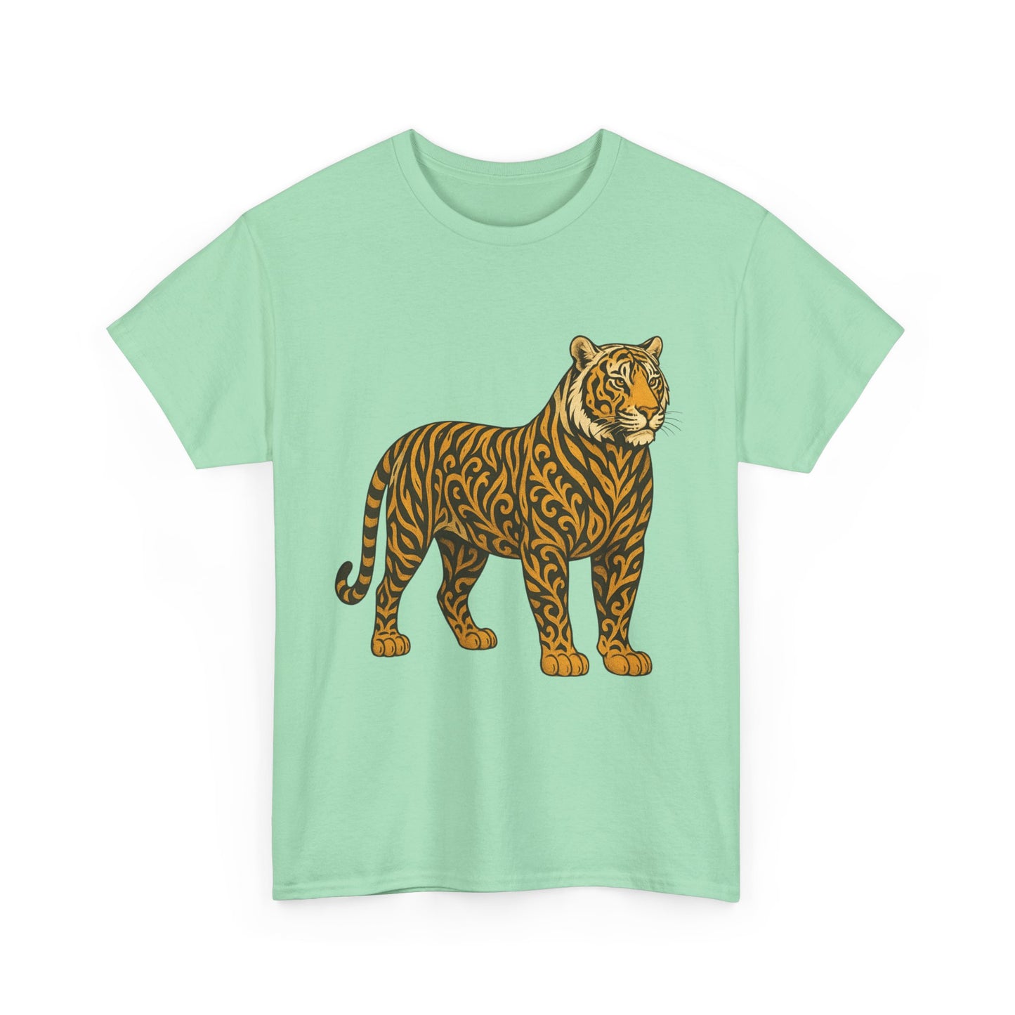Tiger Graphic Unisex Heavy Cotton Tee | Animal Lover's Gift | Nature Enthusiast Shirt