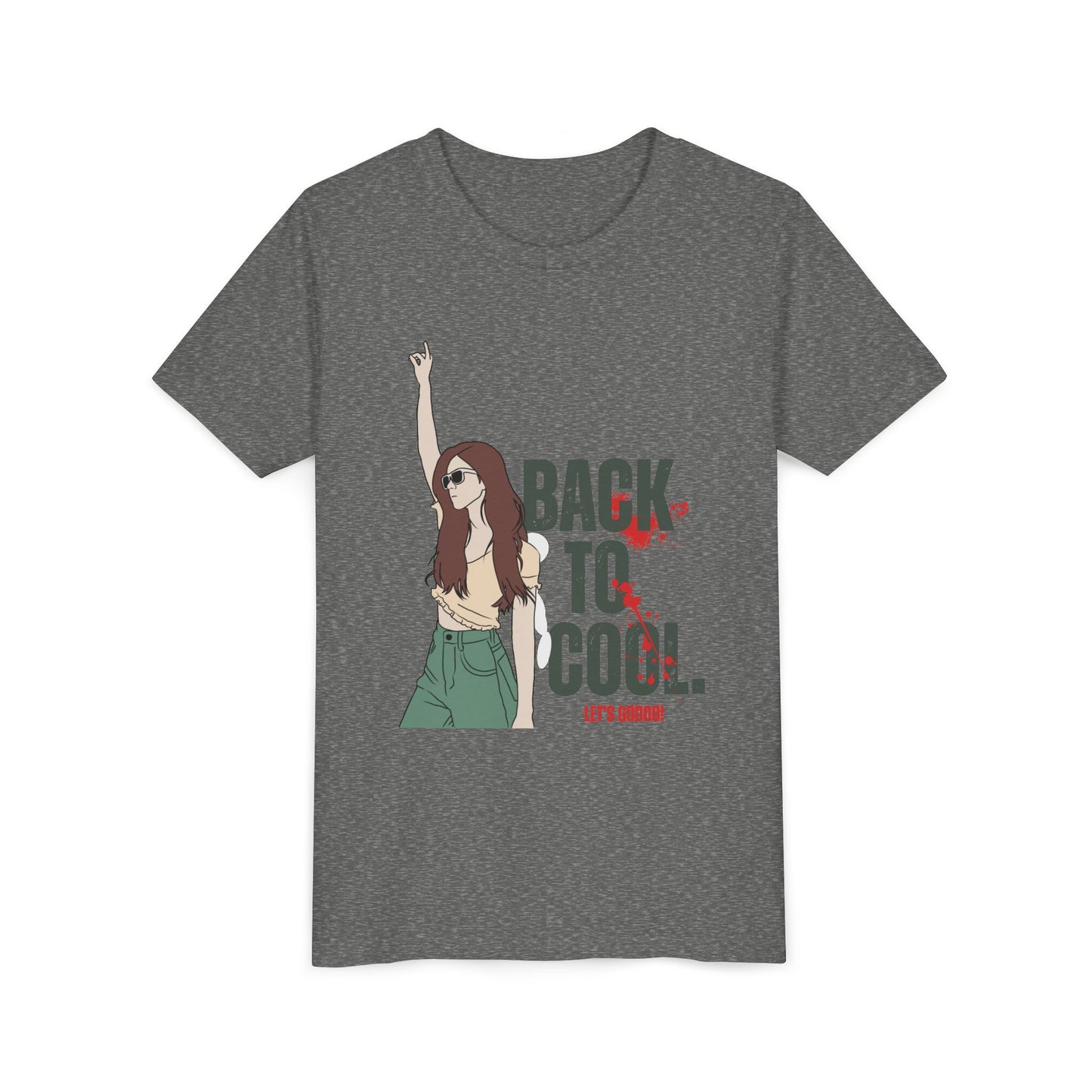 Trendy Youth Tee with Back to Cool Design, Cool T-Shirt for Teens, Gift for Back to School