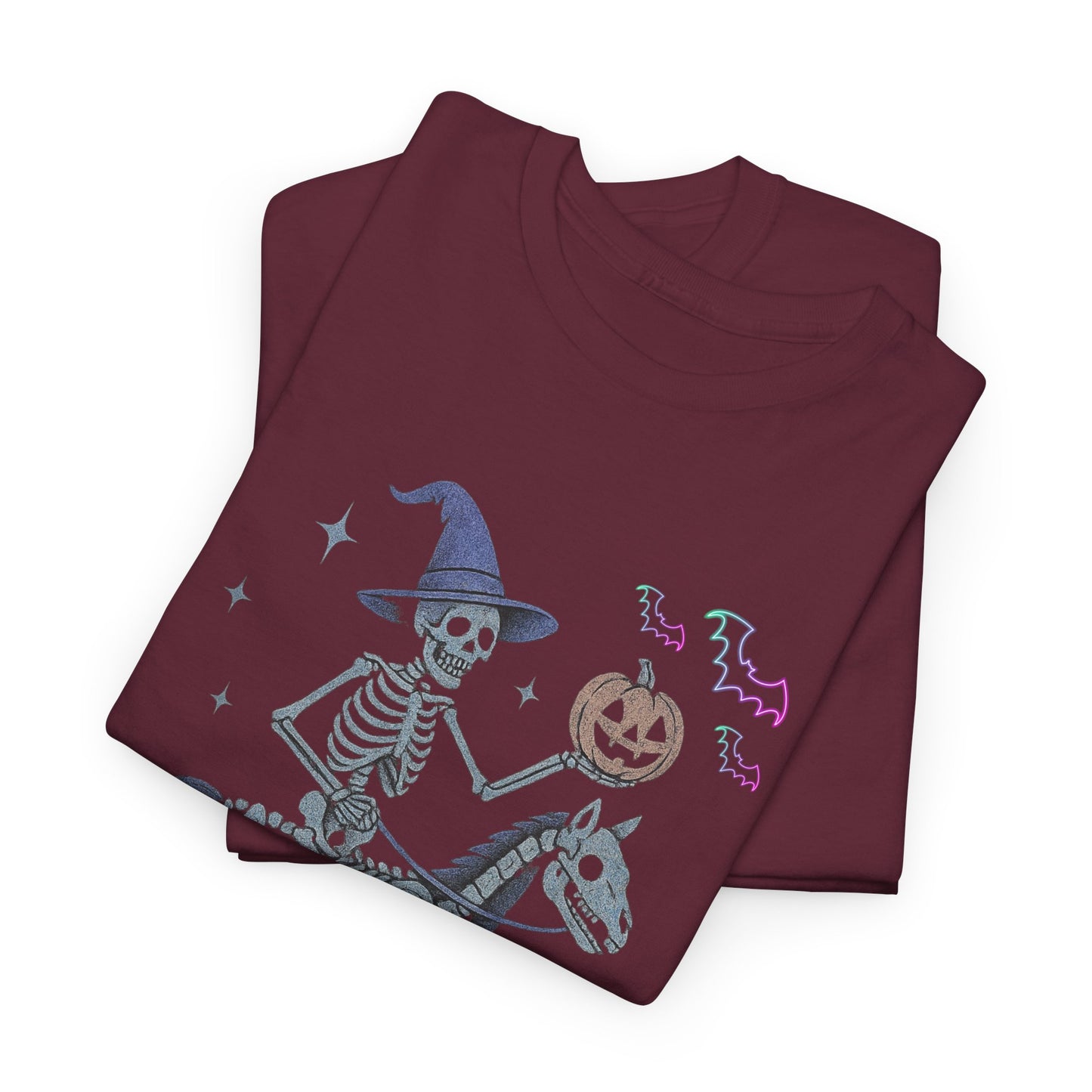 Halloween Skeleton Tee, Funny Halloween Shirt, Unisex Creepy Cotton Tee, Trick or Treat Yo Self Shirt, Halloween Party Apparel