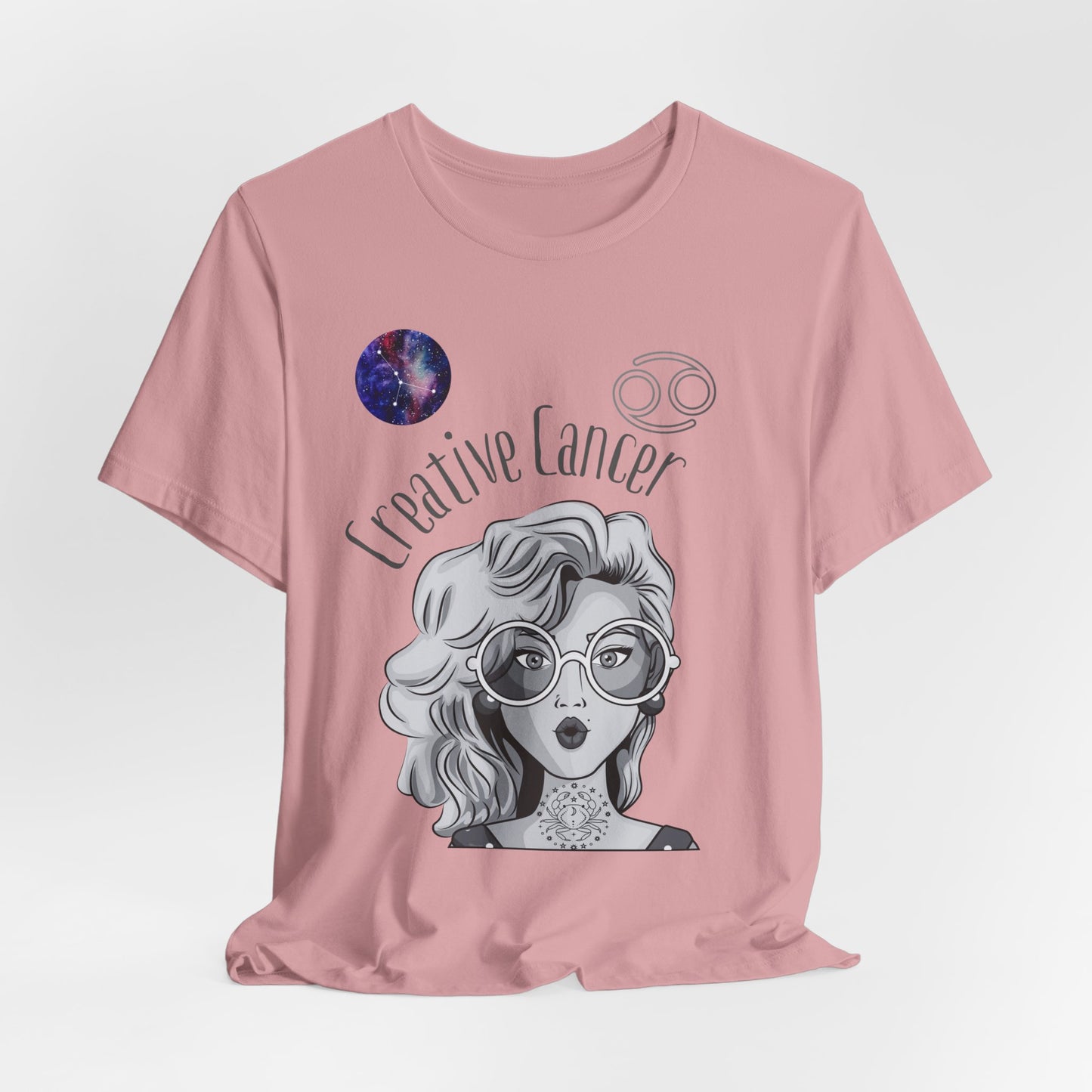Cancer Zodiac T-Shirt: Astrological Short Sleeve Tee for Women, Horoscope Inspired Gift