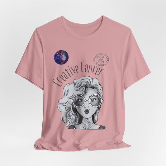 Cancer Zodiac T-Shirt: Astrological Short Sleeve Tee for Women, Horoscope Inspired Gift
