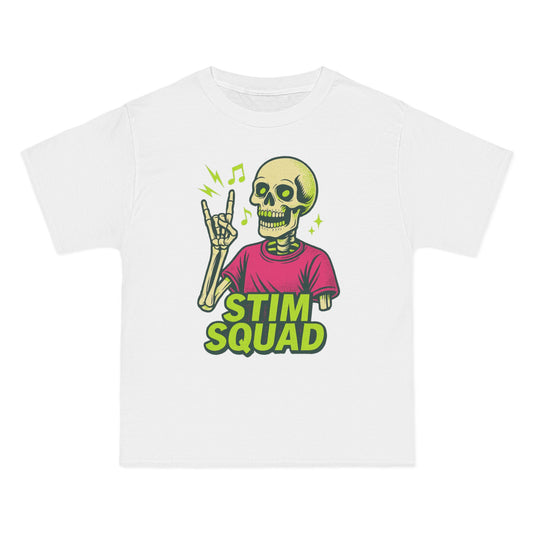 Skeleton Rocker T-Shirt, Fun Graphic Shirt, Stim Squad Tee, Quirky Casual Wear, Halloween Outfit, Music Lover Gift