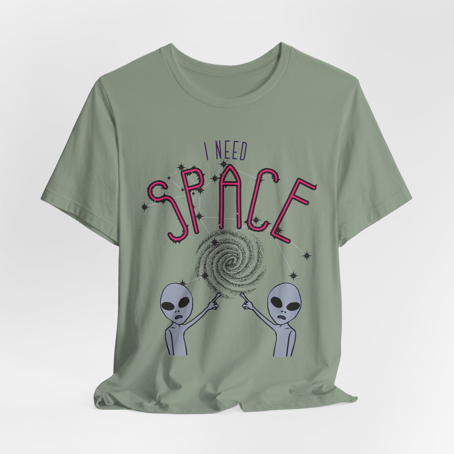 I Need Space Alien Tees, ABA RBT Tee, Casual Wear, Gift for Space Lovers, Alien Merchandise, Fun Tee for Friends