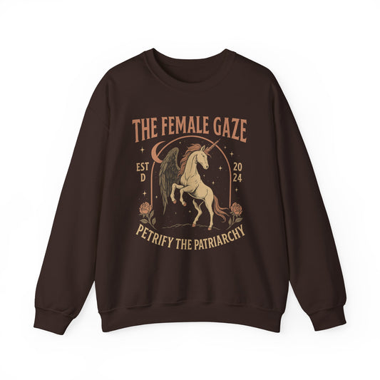 Unicorn Sweatshirt | Feminist Gift, Cozy Crewneck sweater, Medusa Unicorn Fantasy Fashion