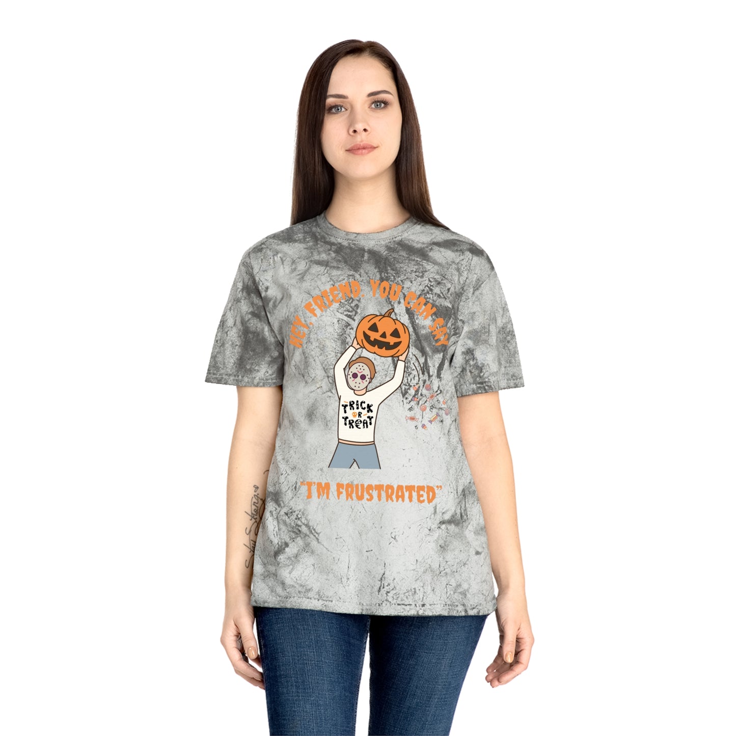 Colorful RBT Halloween ABA T-Shirt, Fun Fall Shirt, Trendy Graphic Tee, Unisex Halloween Apparel, Casual Wear, Pumpkin Design Shirt