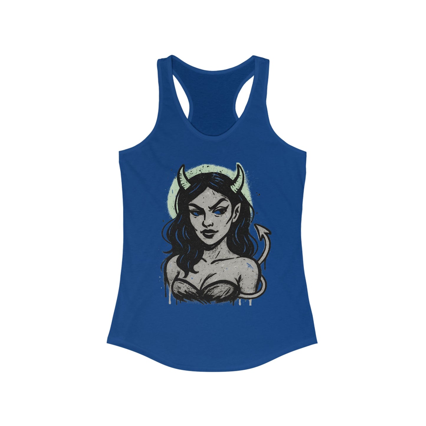 Gothic Style Tank Top, Women's Ideal Racerback Tank, Punk Fitness Apparel, Halloween Clothing, Edgy Summer Wear