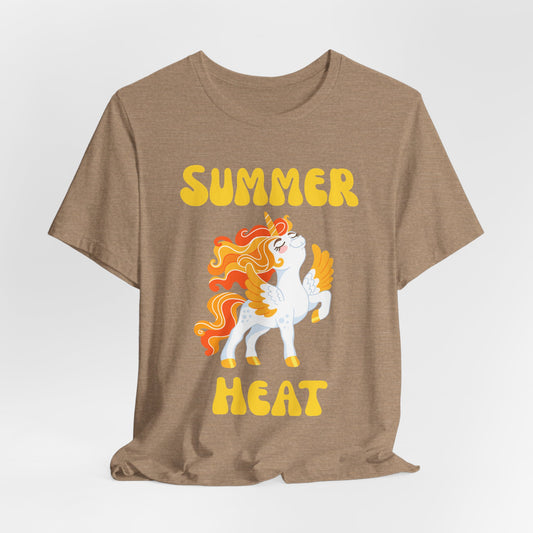 Summer Heat Unicorn Tee -  Fun Summer Apparel, Gift for Unicorn Lovers, Cute Casual Wear, Festival Shirt