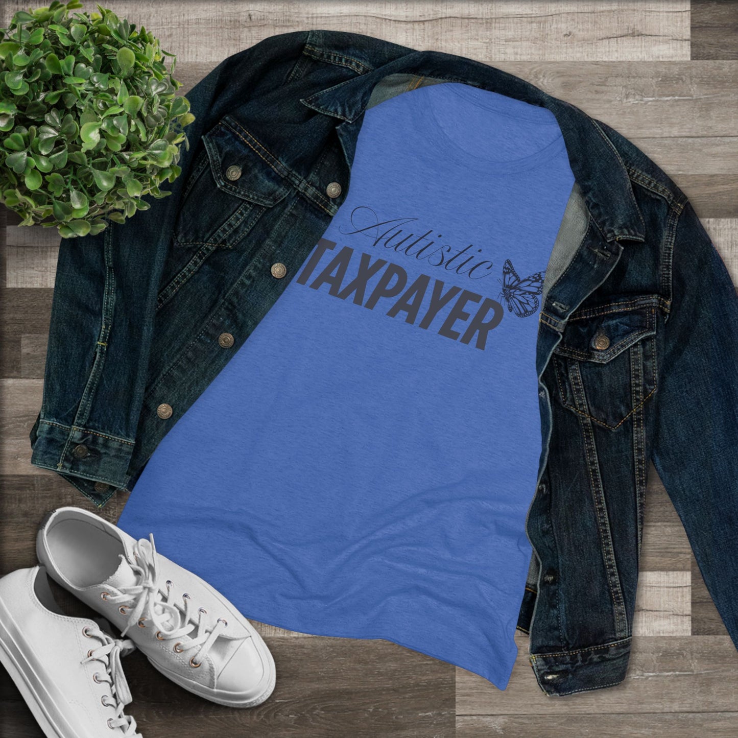 Women's Taxpayer Tee - Comfortable Triblend Slim Fit Shirt for Autism Awareness, Gift for Tax Season, Unique Style for Everyday Wear, [...]