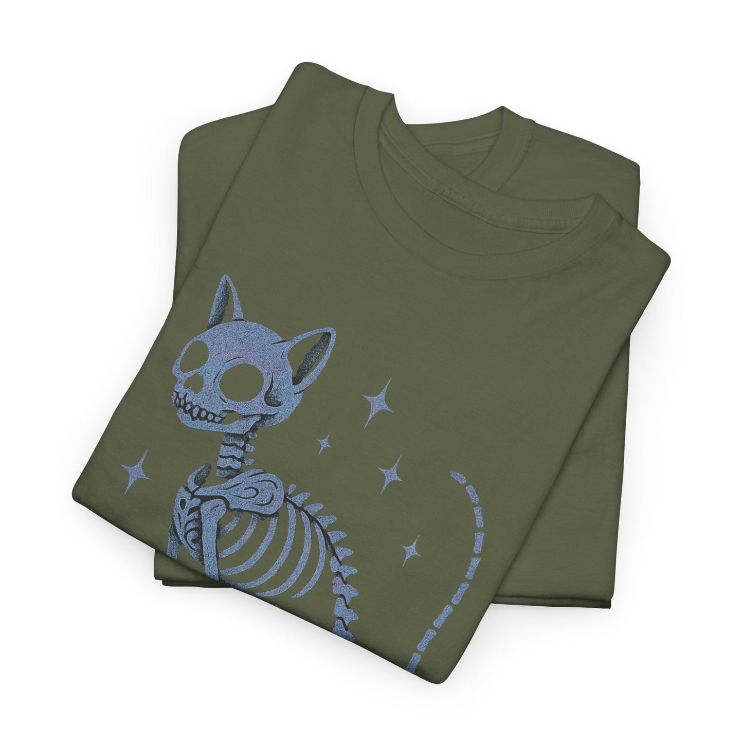 Purranormal Activity Cat Skeleton Tee, Unisex Halloween Shirt, Cute Cat Lover Gift, Spooky Graphic Tee, Casual Festive Wear