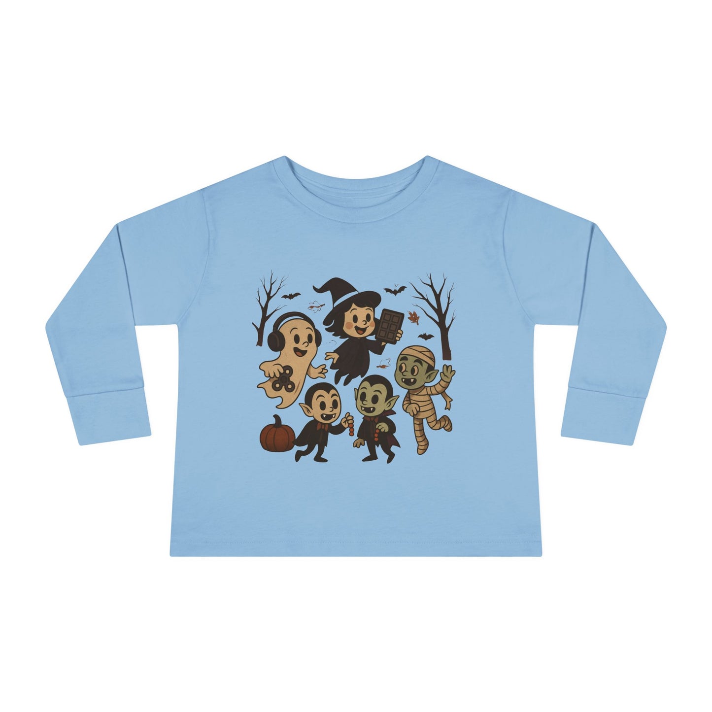 Halloween Toddler Long Sleeve Tee, Cute Ghosts and Monsters Kids Shirt, Toddler Halloween Costume, Trick or Treat Top, Spooky Gift for [...]