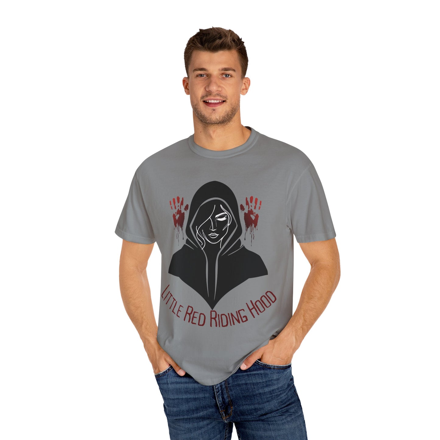 Gothic Fairytale T-Shirt, Little Red Riding Hood Tee, Spooky Shirts, Halloween Outfit, Alternative Clothing