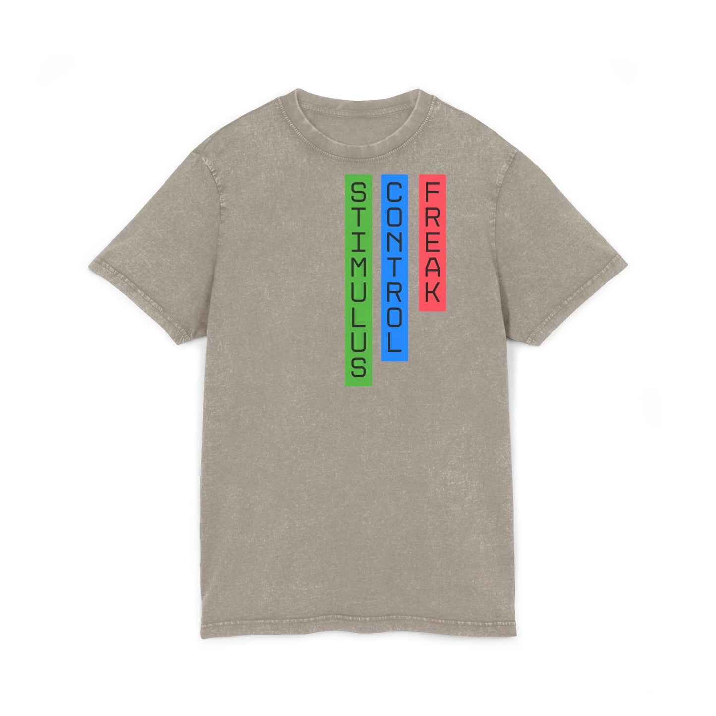 Acid Washed RBT BCBA Graphic Tee - Stimulus Control Freak, ABA Style Shirt, Cool Casual Wear, Gift for Friends, Everyday Comfort