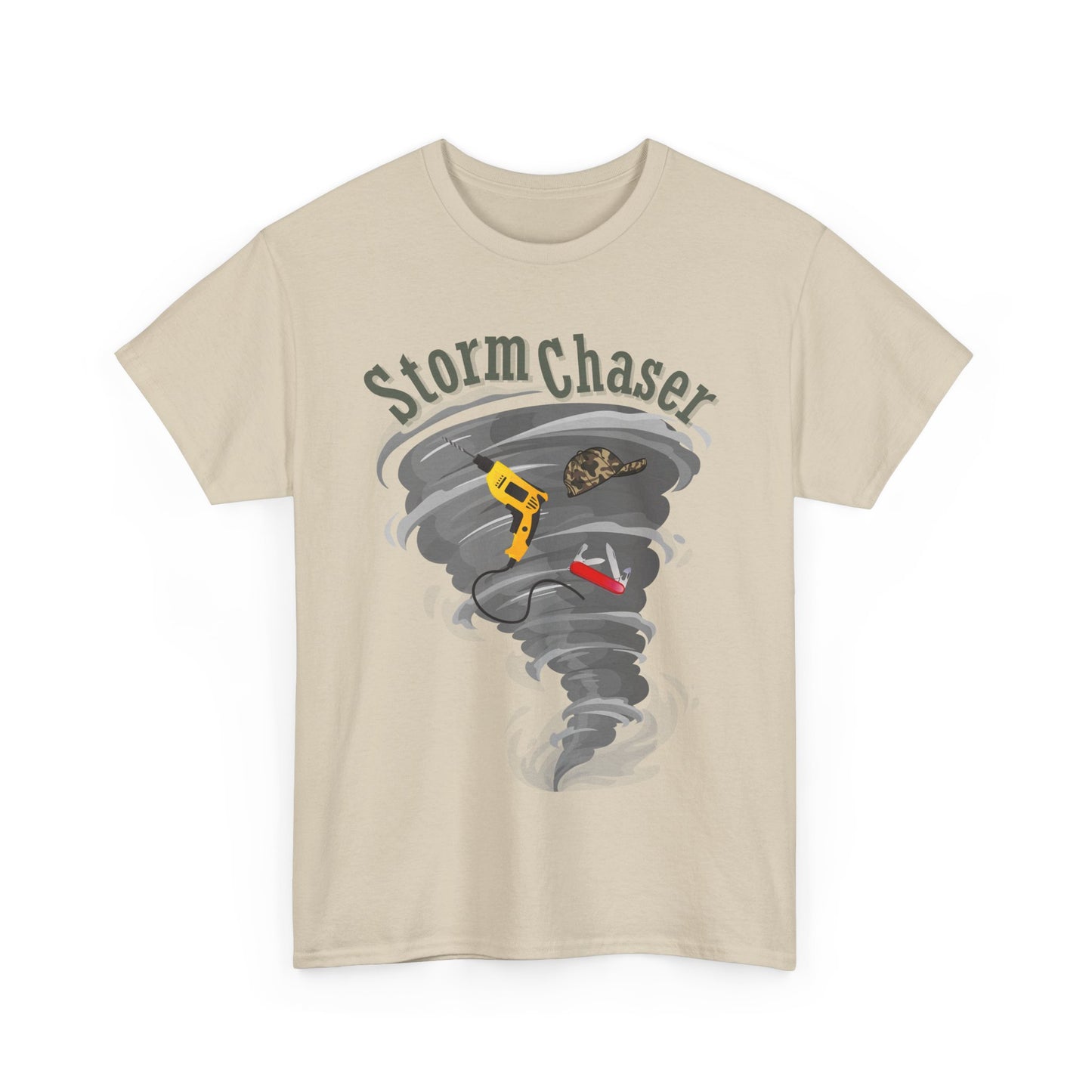 New Dad Storm Chaser Tee, Perfect for Baby showers, Unisex Heavy Cotton Shirt for New Dad, Tornado Lovers Gift, Casual Wear, Outdoor Adventures