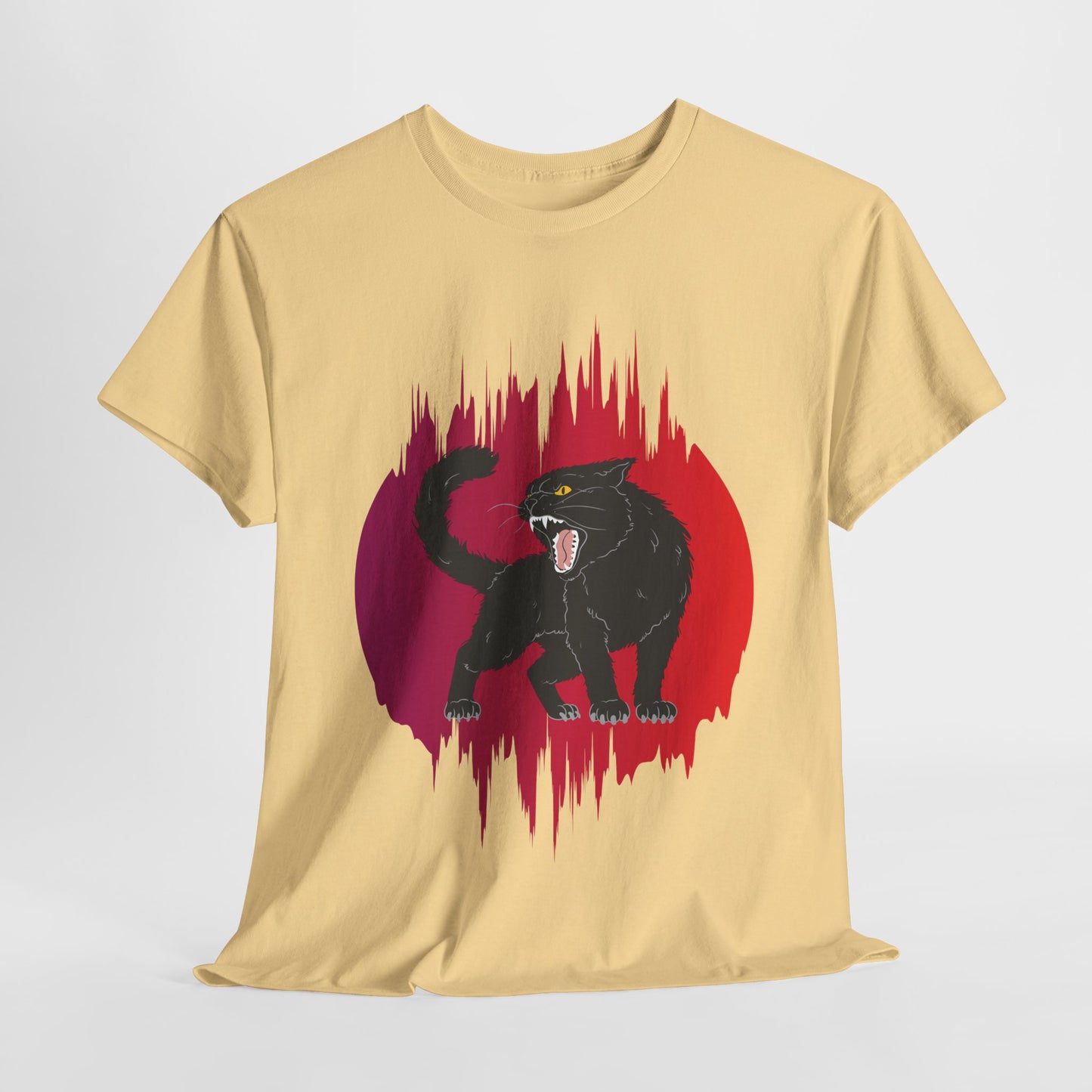 Hissing Black Cat Tee, Halloween Tshirt, for Cat Lovers