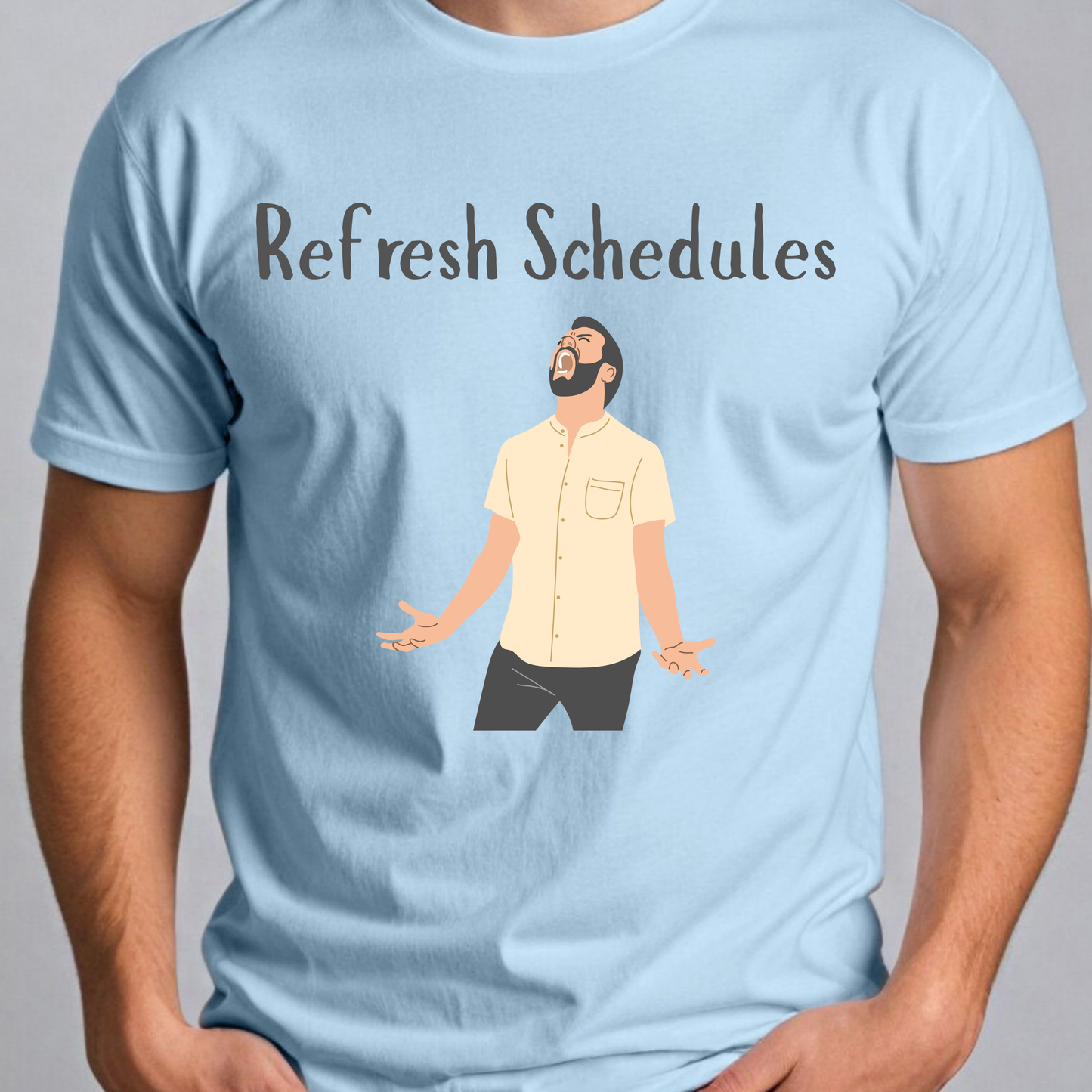 “Refresh Schedules” Funny RBT Burnout T-Shirt – ABA Therapist Chaos Shirt, Gift for BCBA
