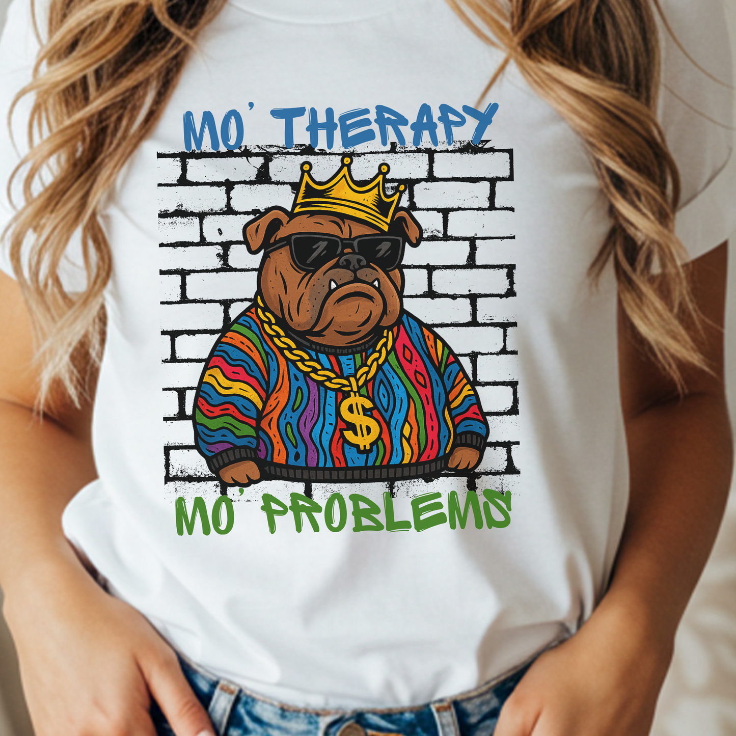 Dog Graphic Tee - Mo' Therapy Crew, Fun Pet Lover T-Shirt, Perfect Gift for Animal Lovers, Casual Everyday Wear, Unique Dog [...]