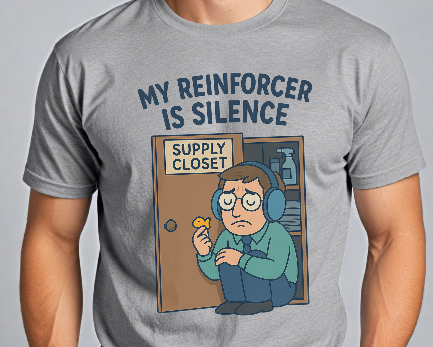 Funny RBT ABA Therapist Tee – Hiding in Closet Graphic – Behavior Technician Humor Shirt