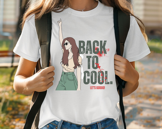 Trendy Youth Tee with Back to Cool Design, Cool T-Shirt for Teens, Gift for Back to School