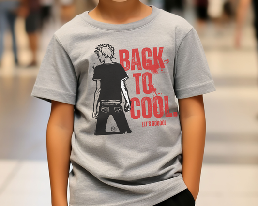 Youth Short Sleeve Tee - "Back to Cool" Graphic Tee for Trendy Kids, School