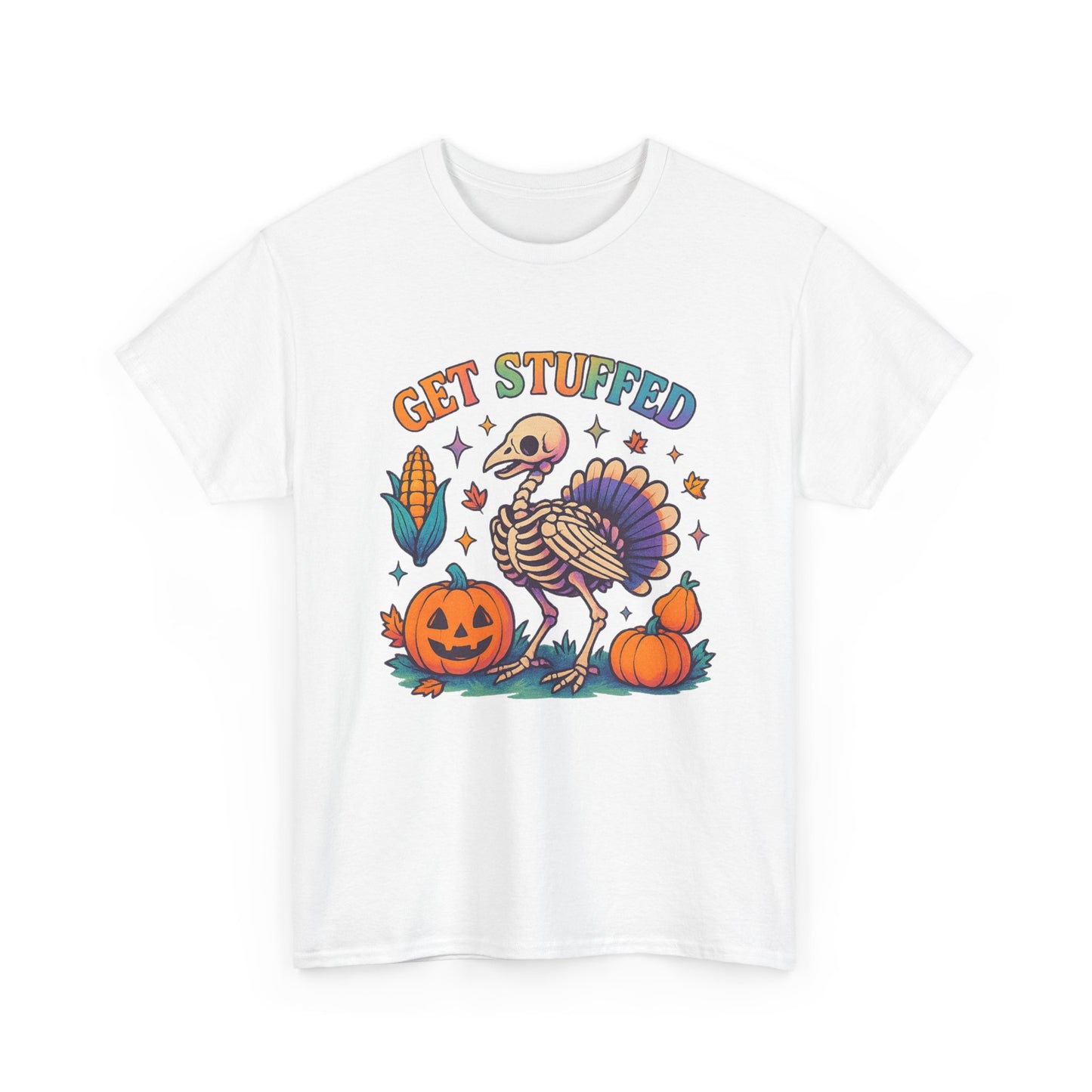 Funny Thanksgiving Unisex Tee - 'Get Stuffed' Graphic for Fall Celebrations, Casual Wear, Family Gatherings, Halloween Parties