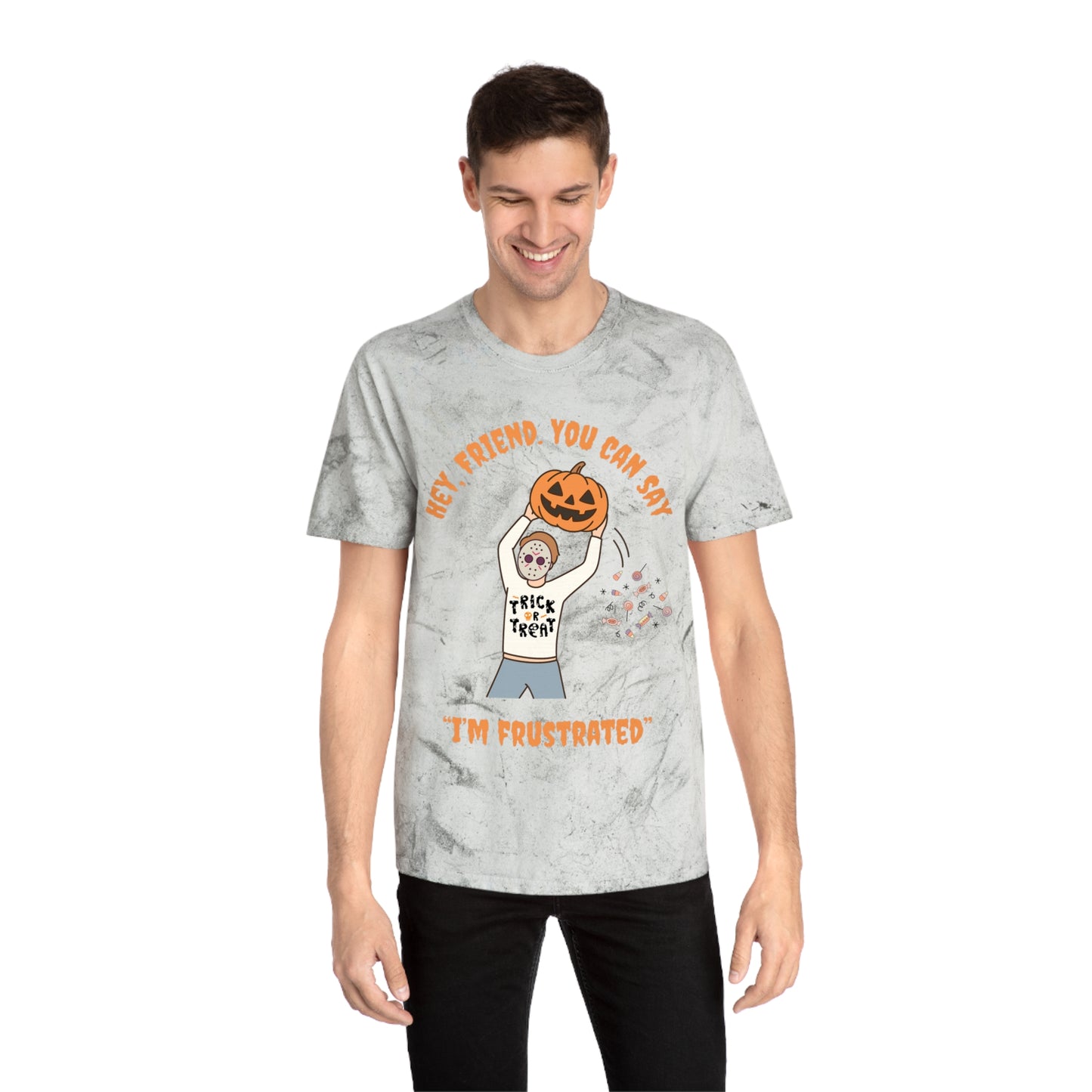 Colorful RBT Halloween ABA T-Shirt, Fun Fall Shirt, Trendy Graphic Tee, Unisex Halloween Apparel, Casual Wear, Pumpkin Design Shirt