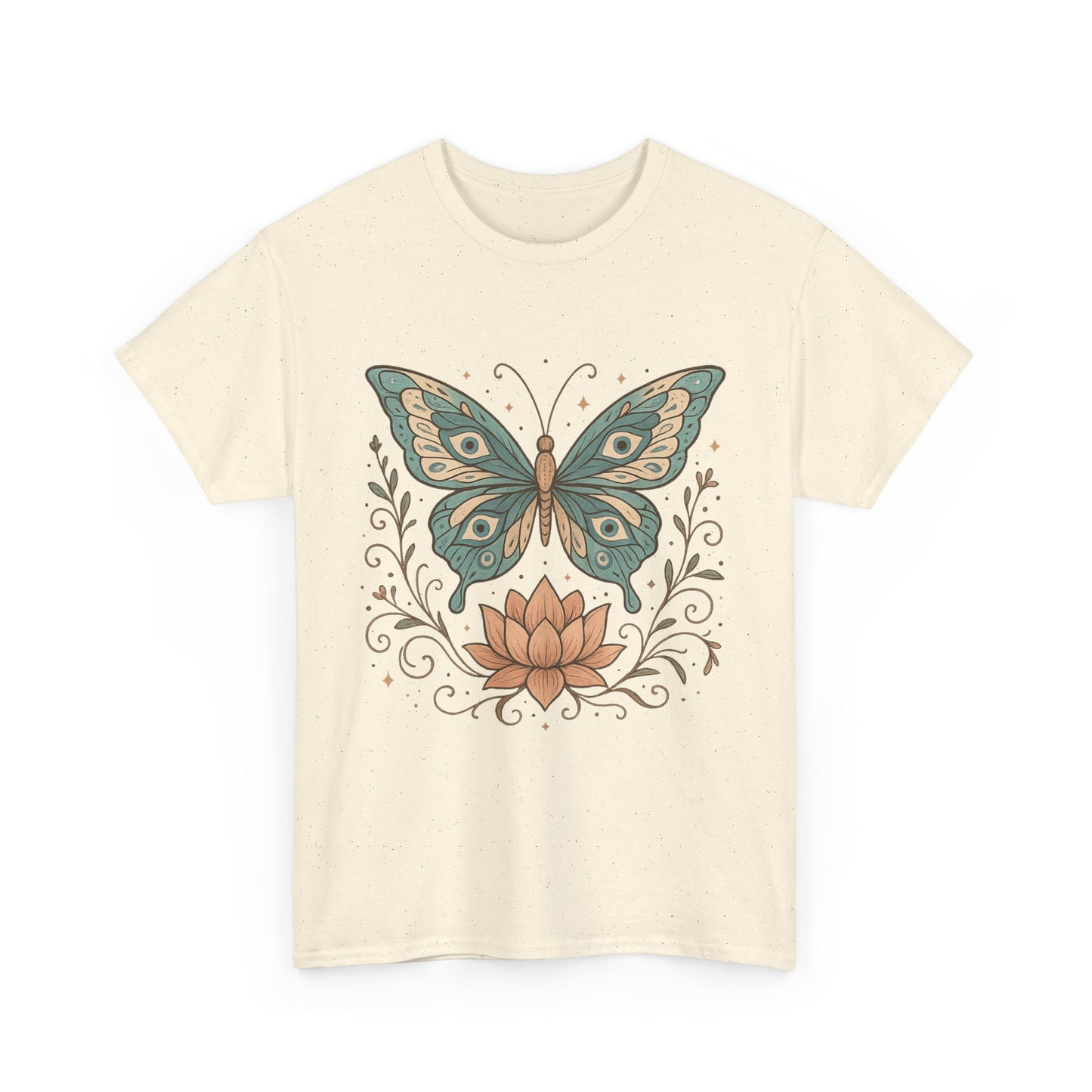 Boho Butterfly Tee, Nature Lover Shirt, Unisex Cotton T-Shirt for Gifts Bohemian Style Apparel