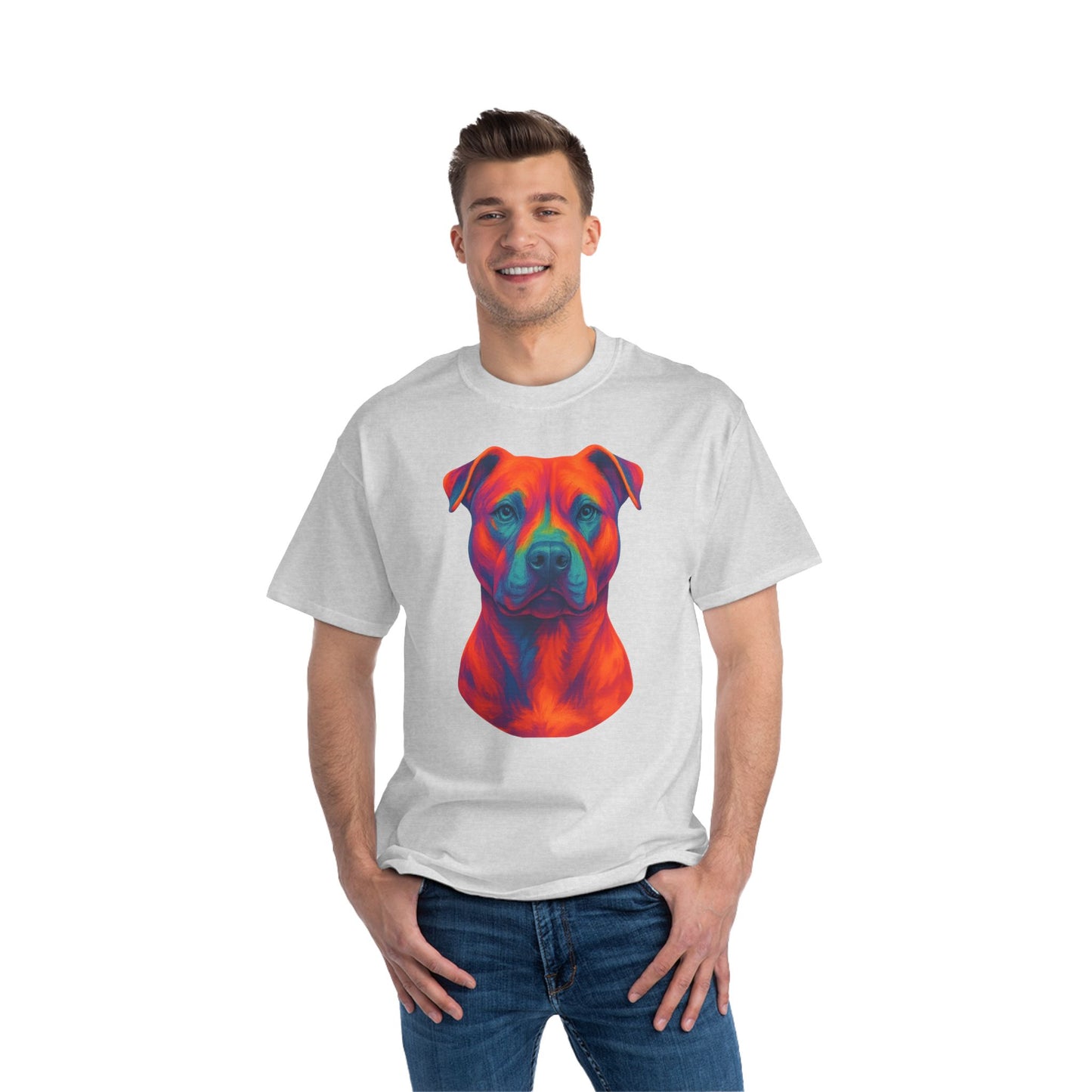 Vibrant Dog Lover's T-Shirt, Pet Apparel, Short-Sleeve Tee, Colorful Canine Art, Gift for Dog Owners, Animal Lover Fashion