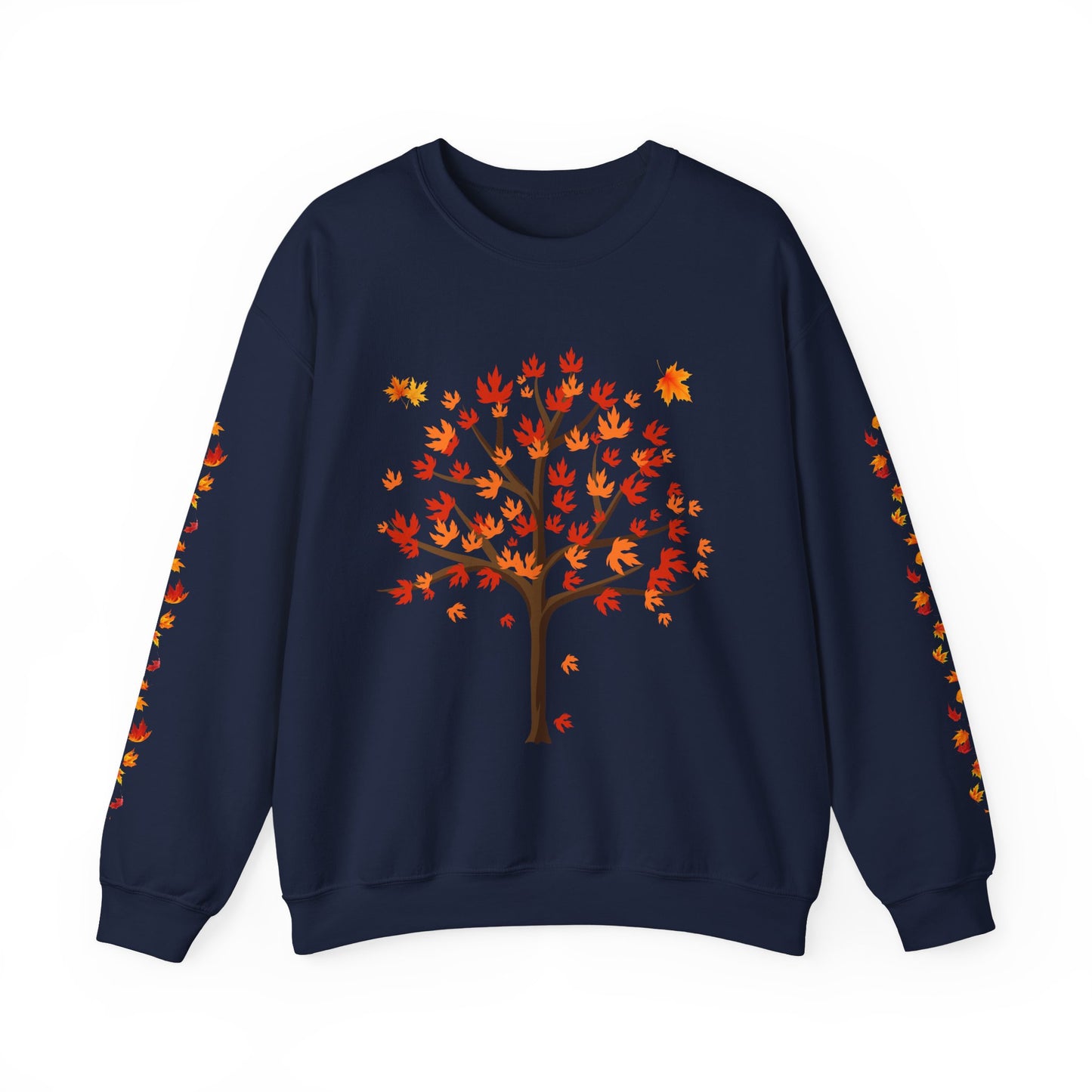 Autumn Tree Sweatshirt, Cozy Fall Crewneck, Unisex Sweatshirt, Nature Lover Gift, Seasonal Fashion, Harvest Celebration Sweater