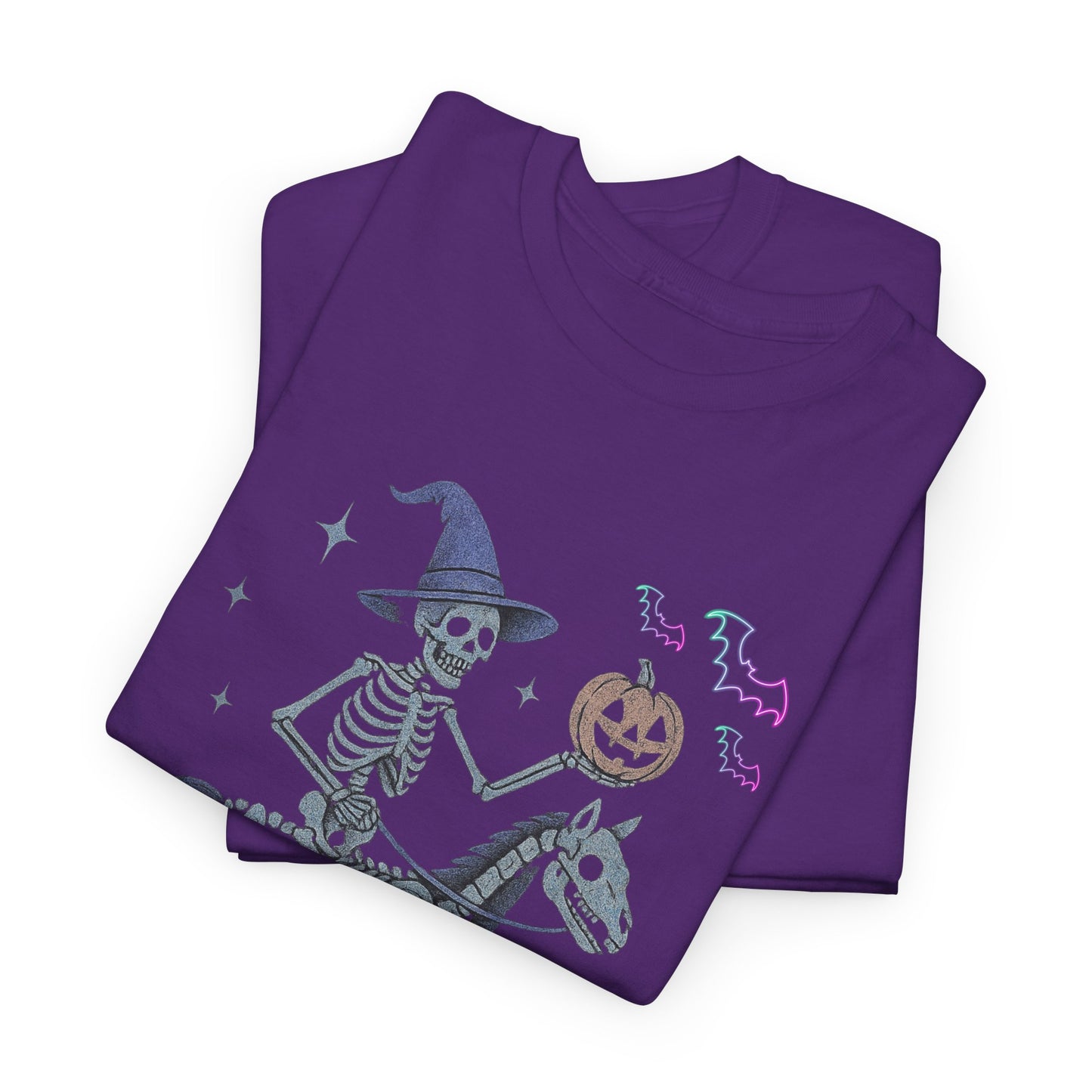 Halloween Skeleton Tee, Funny Halloween Shirt, Unisex Creepy Cotton Tee, Trick or Treat Yo Self Shirt, Halloween Party Apparel