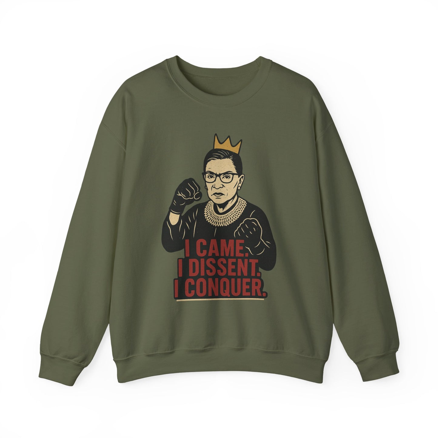RBG Inspired Crewneck Sweatshirt, Gift for Activists, Cozy Apparel, Dissent Quote Pullover, Statement Sweatshirt