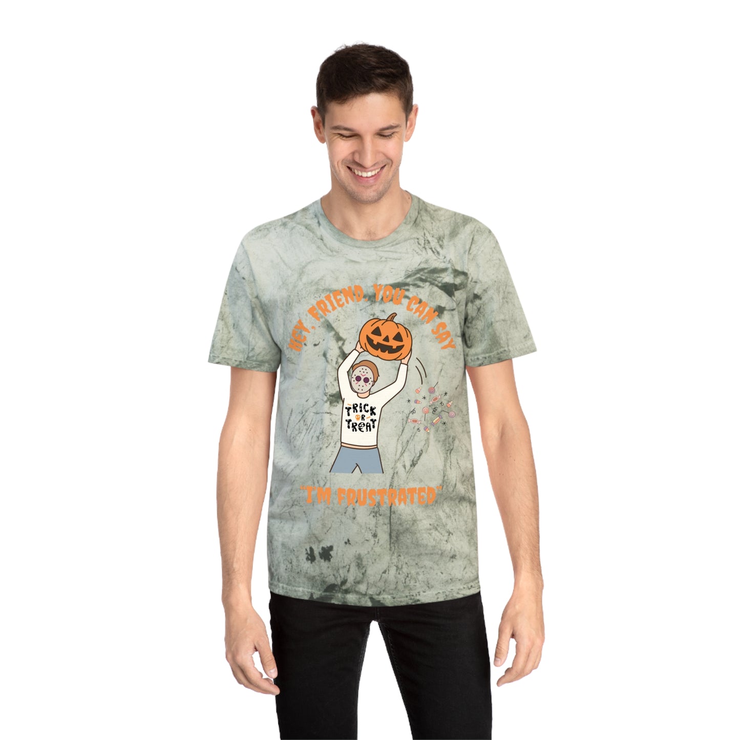 Colorful RBT Halloween ABA T-Shirt, Fun Fall Shirt, Trendy Graphic Tee, Unisex Halloween Apparel, Casual Wear, Pumpkin Design Shirt