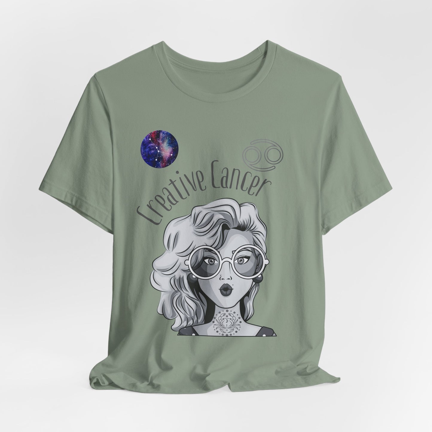 Cancer Zodiac T-Shirt: Astrological Short Sleeve Tee for Women, Horoscope Inspired Gift