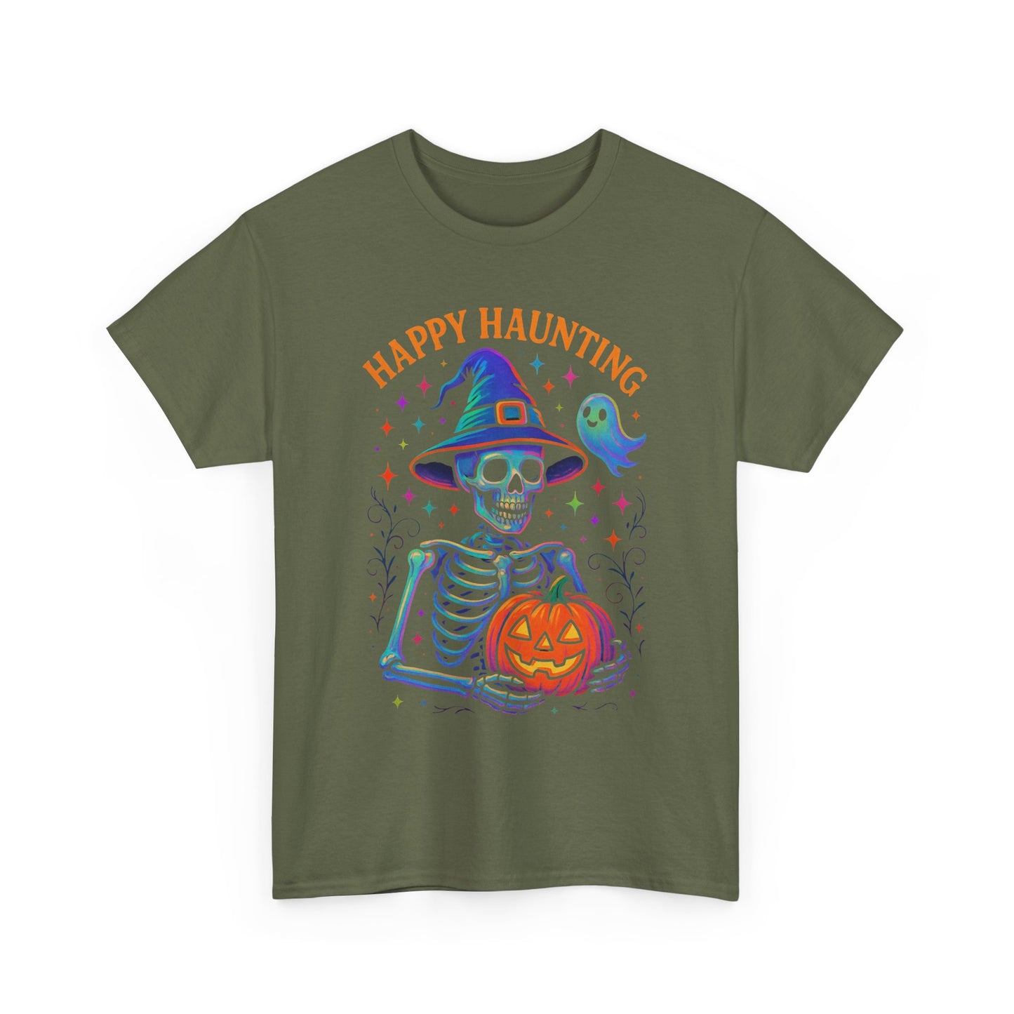 Spooky Halloween Tee, Ghostly Skeleton Shirt, Halloween Costume Top, Unisex Graphic Tee, Fun Fall Apparel