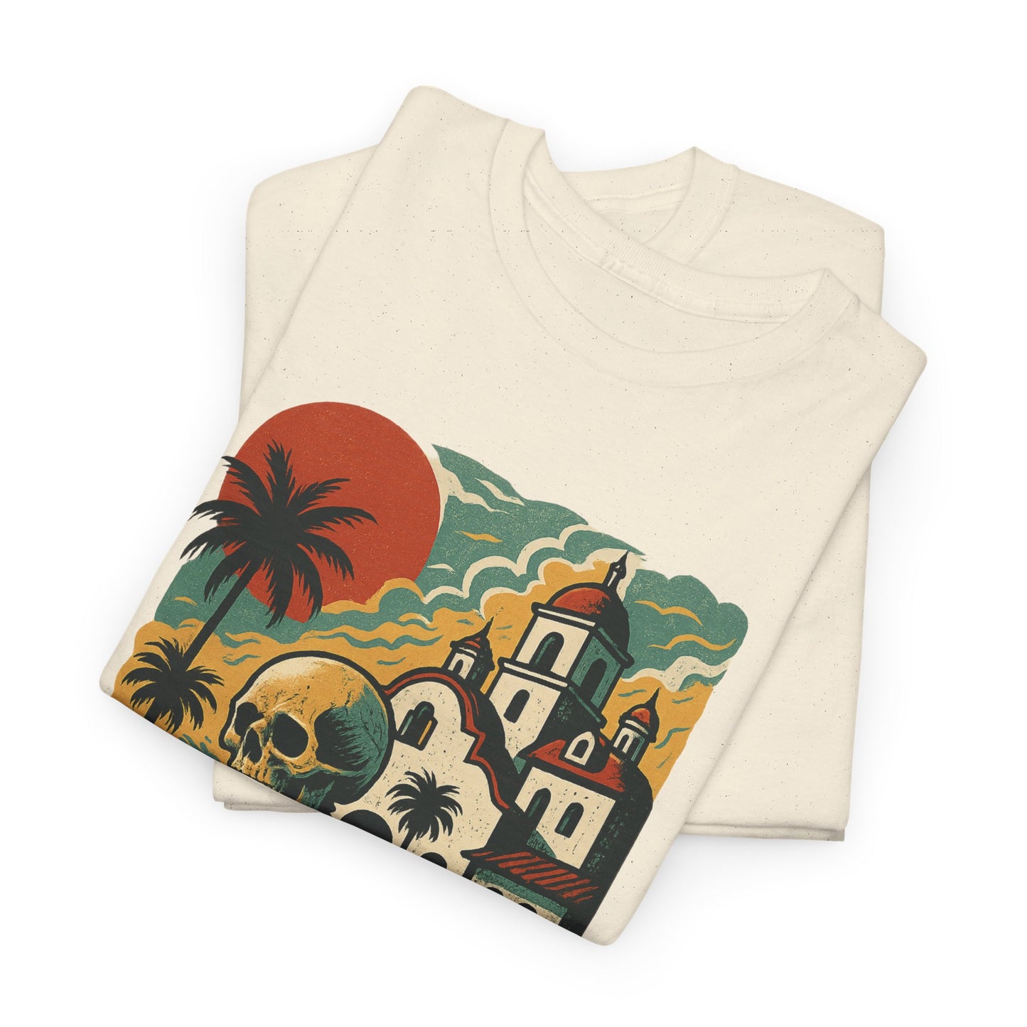 Retro Skeleton Palm Tree Tee, California Hotel, Vintage Beach T-Shirt, Unisex Graphic Top, Summer Vibes Shirt, Ideal for Halloween, Day of the Dead