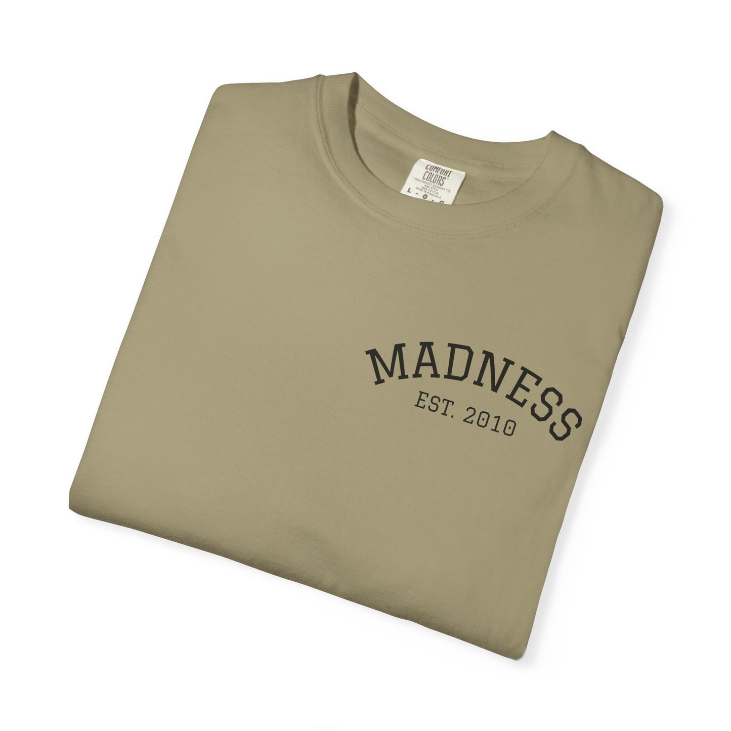 Vibrant Graphic T-Shirt with 'Madness' Design, Boho Style Tee, Unisex Casual Wear, Unique Gift for Art Lovers, Trendy Everyday Shirt