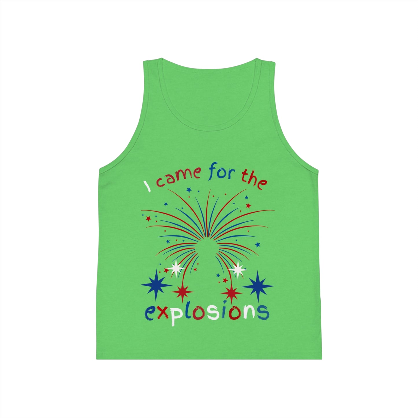 4th of July Kid's Tank Top, Fireworks Tank, Independence Day Outfit, Celebration Wear