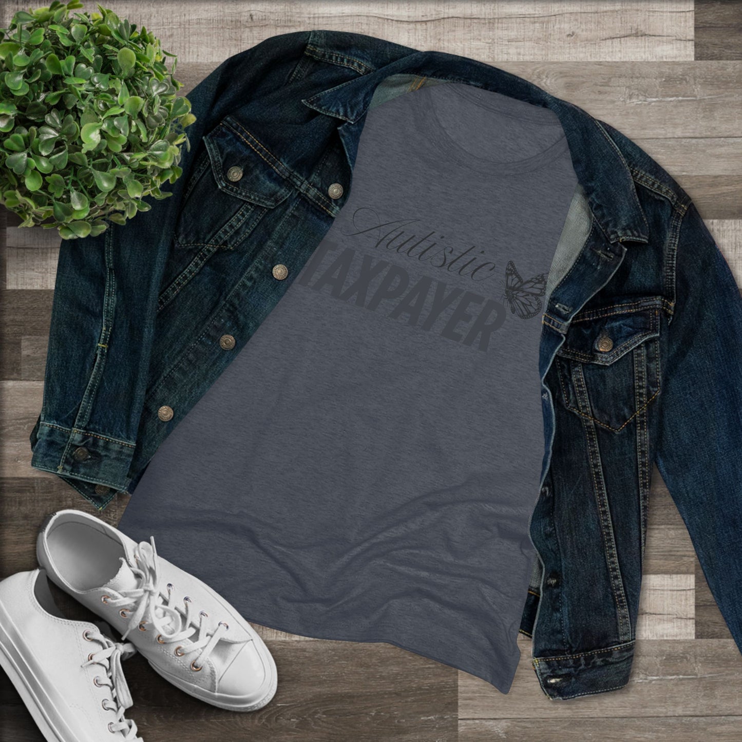 Women's Taxpayer Tee - Comfortable Triblend Slim Fit Shirt for Autism Awareness, Gift for Tax Season, Unique Style for Everyday Wear, [...]