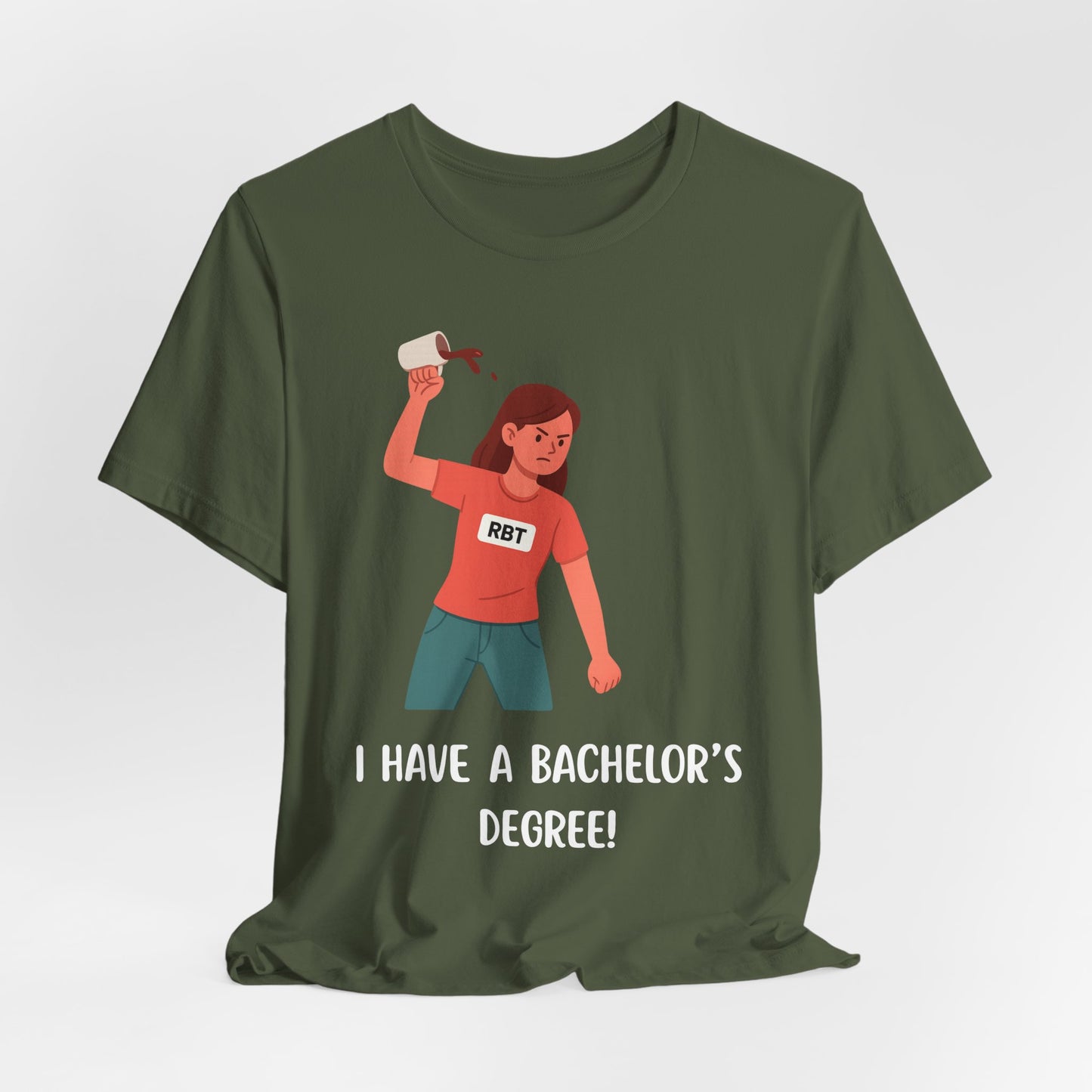 RBT Coffee Throw Tee: Behavior Technician ABA Therapy Gift for Women (Featuring Female RBT)